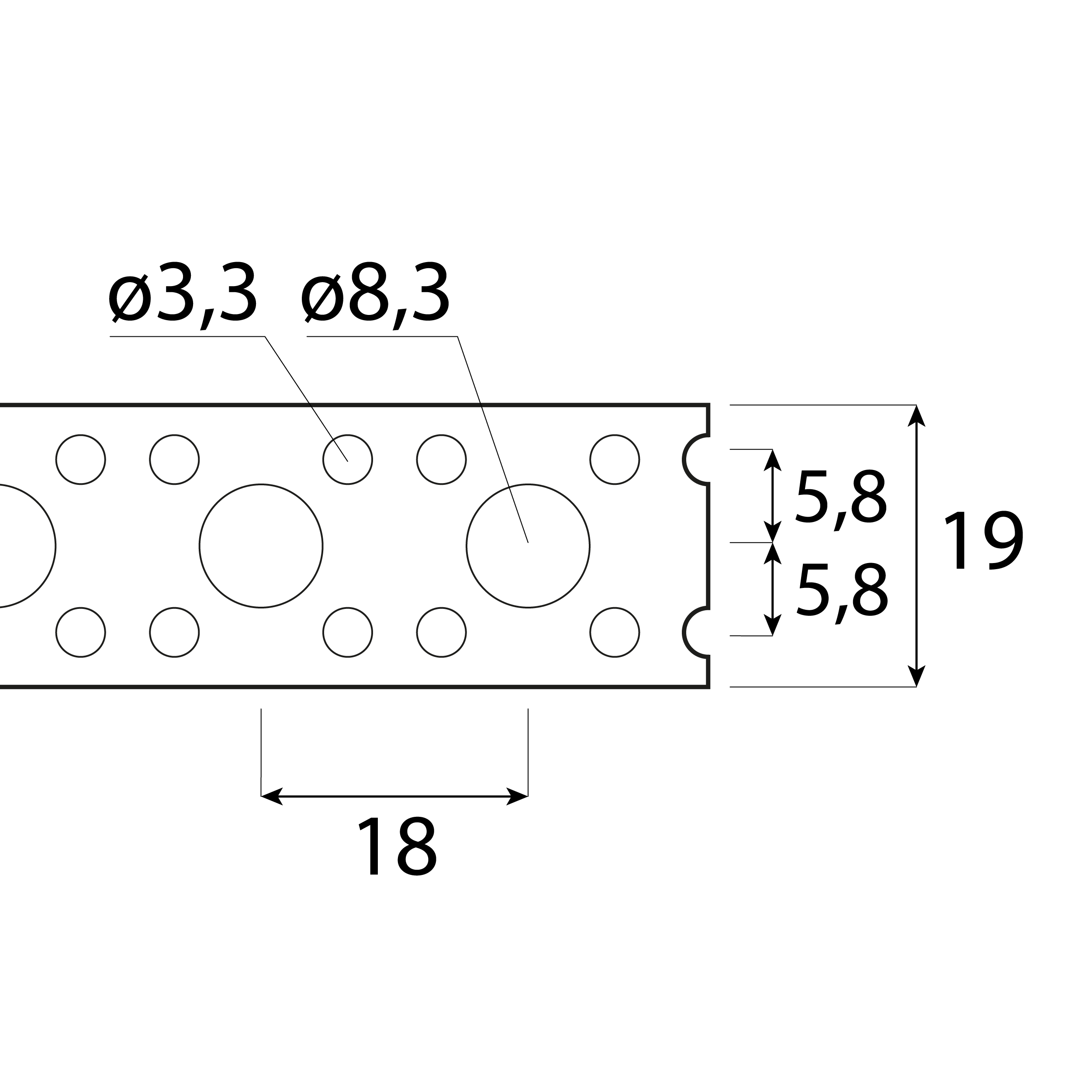 Taśma montażowa perforowana stal - TM 14 | 10 m | Srebrny | TM 14