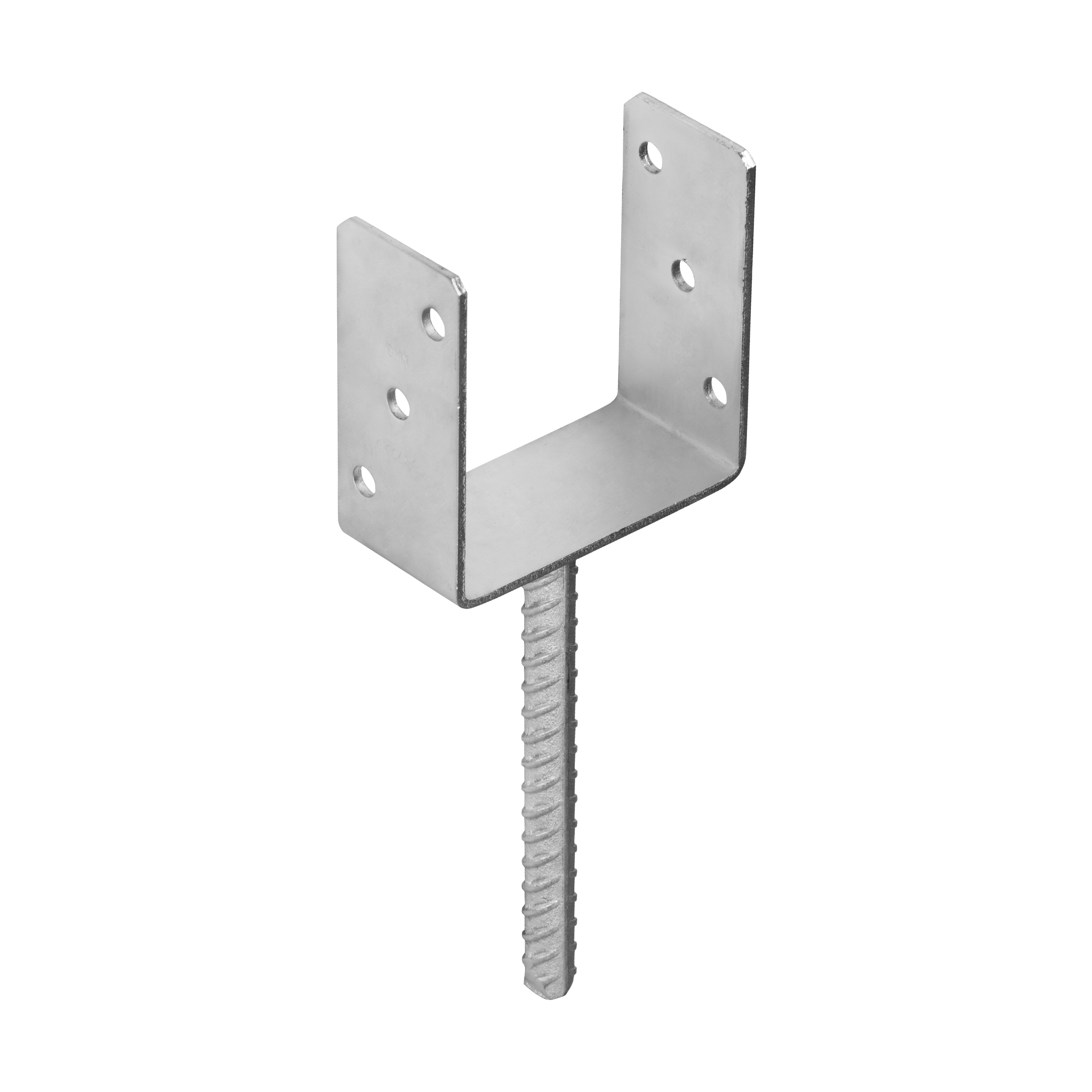 Podstawa słupa kotwa do betonu typ U - PS | 120 mm | Srebrny - Cynk galwaniczny