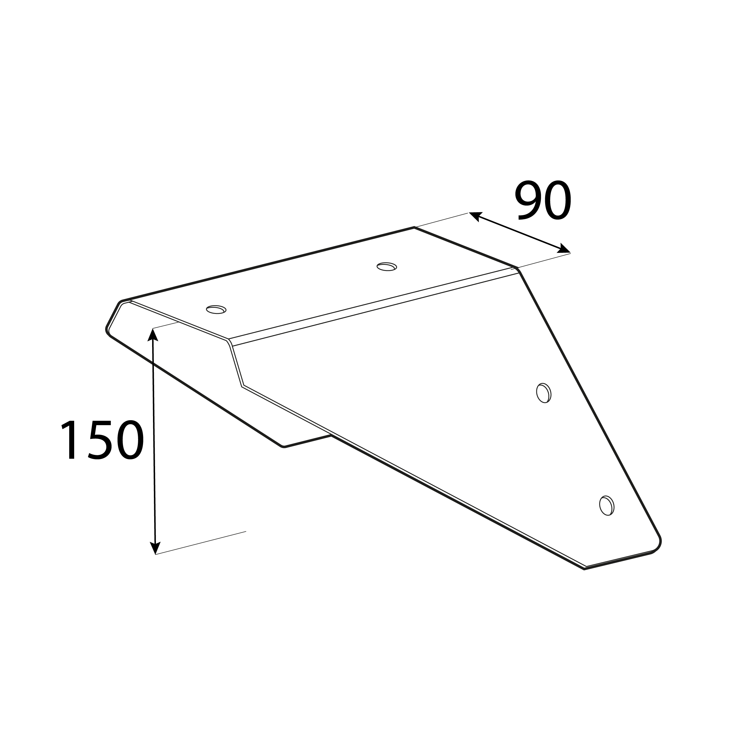 Schaukelverbinder Vierkantbalken für Beine - GHMK 90 | 90x150 mm | grün Quadratischer Balkenverbinder für Beine der GHMK 90-Schaukel, 90 x 150 mm, grün, S235-Baustahl 2.