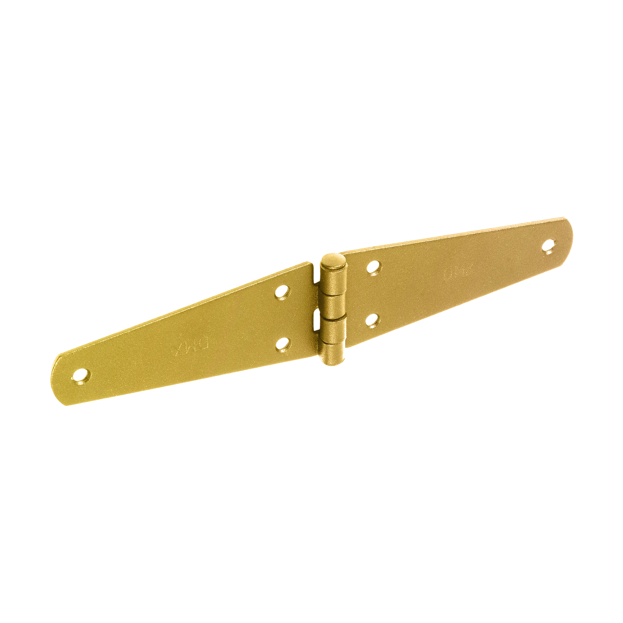 Dreiecksscharnier - ZTS | verzinkt | 250 mm Flaches Dreiecksbandscharnier fĂŒr TĂŒren und FensterlĂ€den ZTS 250, 250 mm, gold, 45 mm, 250x45x2,0 mm.