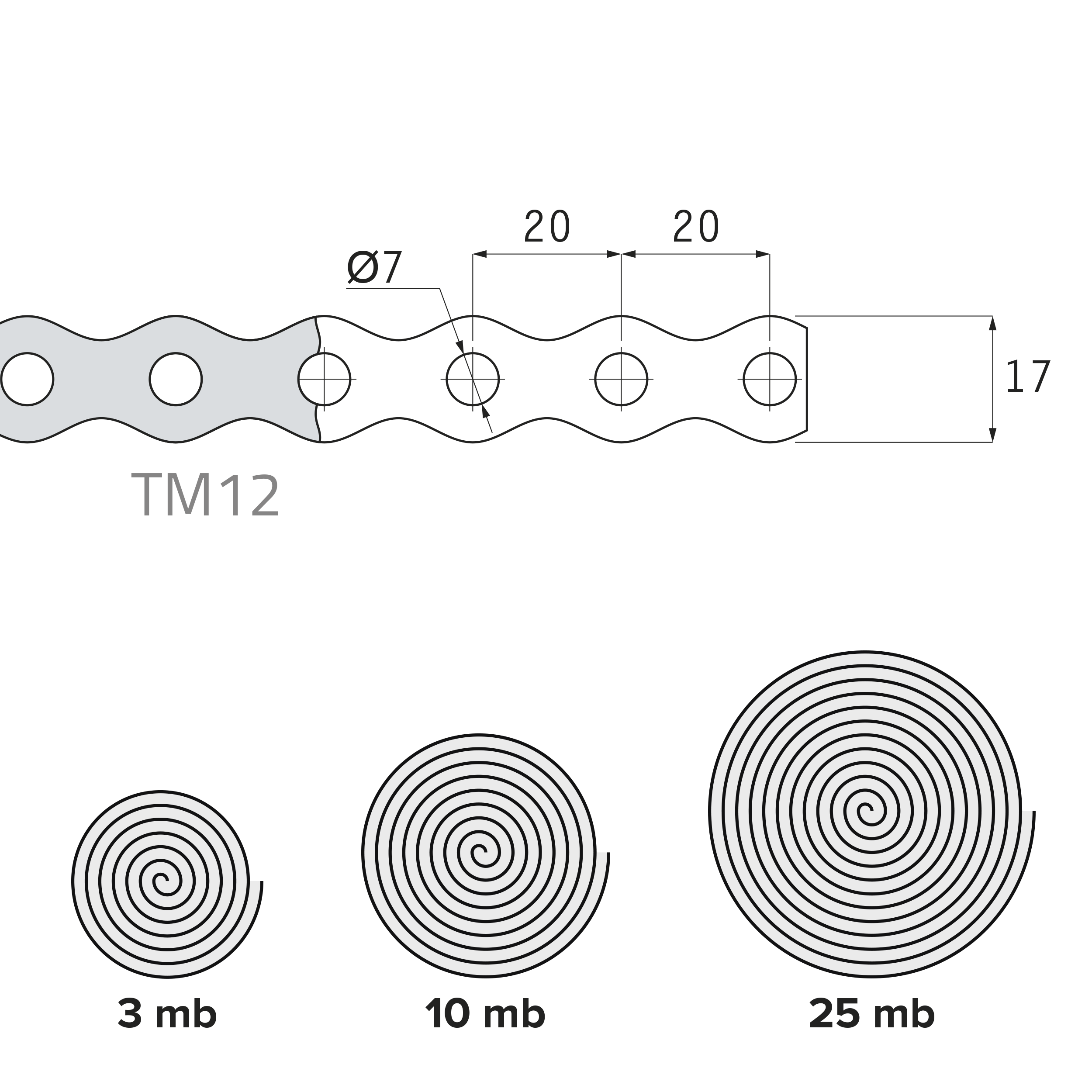 Taśma montażowa perforowana stal - TM 12 | 10 m | Srebrny | TM 12