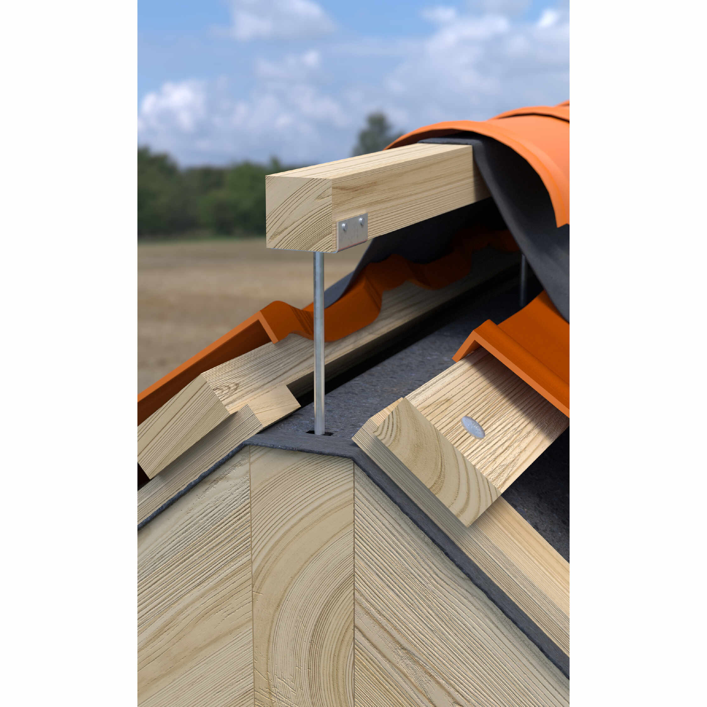 Träger für Dachlatten PD 260/40, 40x55x260x1,5 mm, silber, Baustahl S235 1.