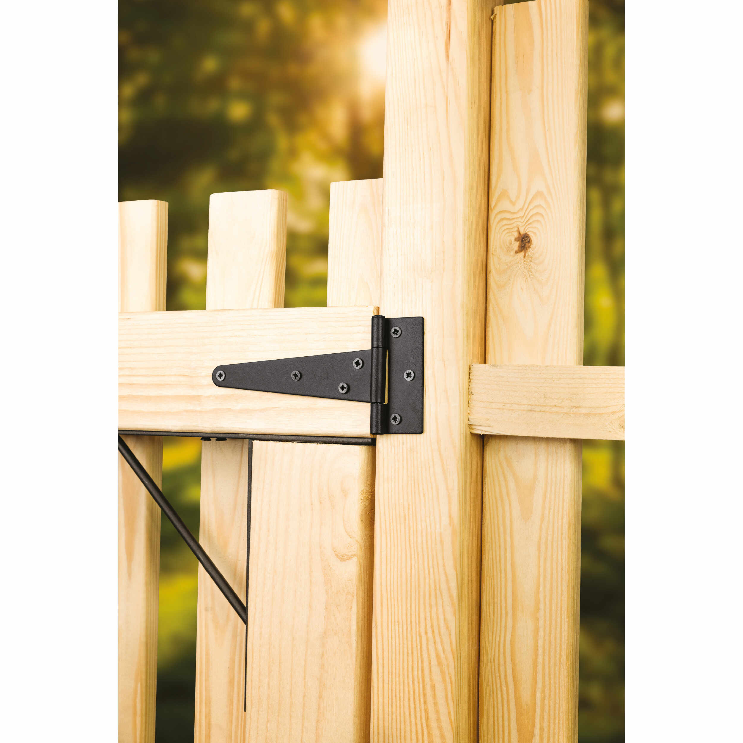 Dreiecksscharnier T-Scharnier Gartentor - ZT | verzinkt | 125 mm Dreiecksscharnier fĂŒr Tor, Pforte und Fensterladen ZT 125, 125 mm, Gold, 125x35x80x2,0 mm, DC01 1 Baustahl.