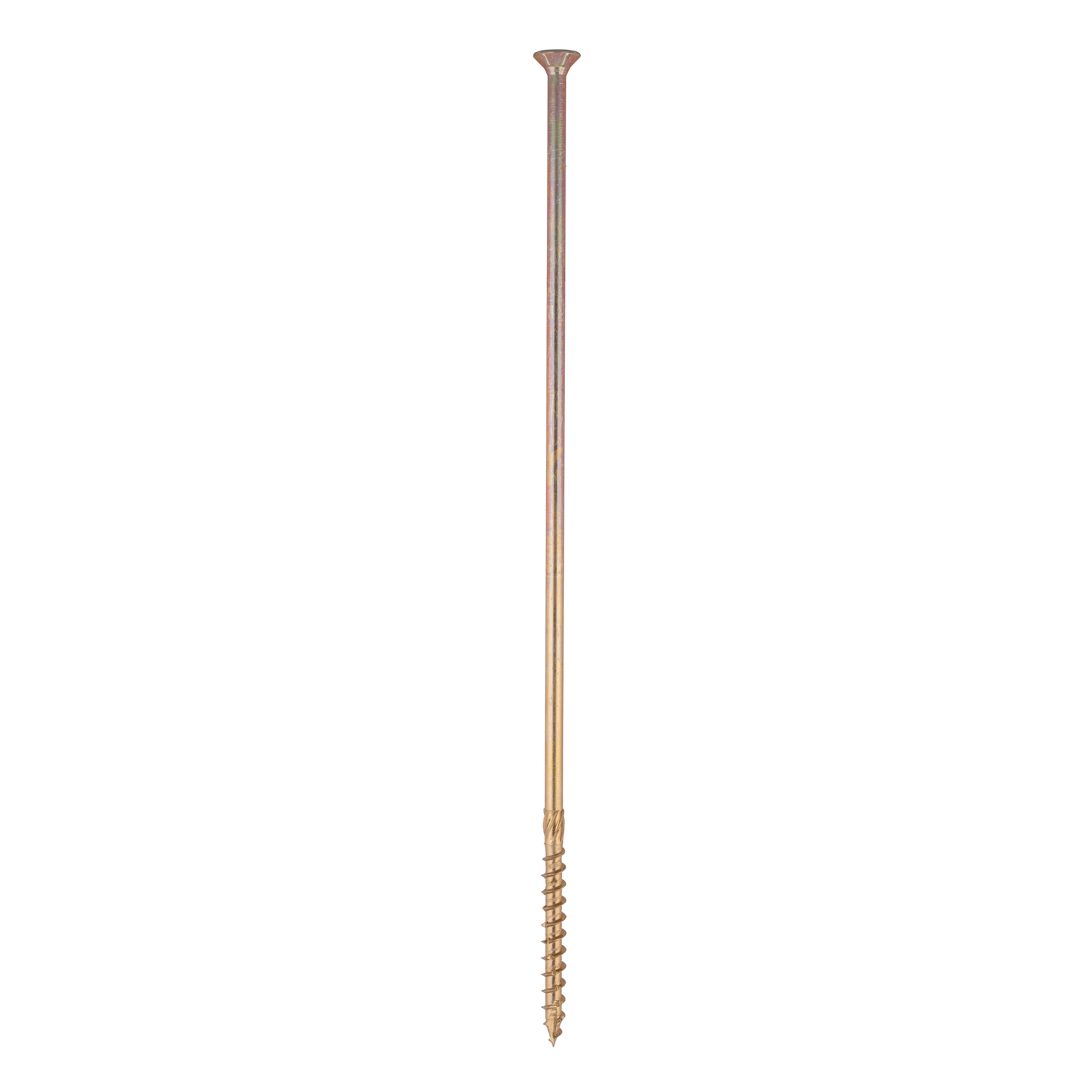 Holzbauschrauben Senkkopf TORX Teilgewinde - CS | 10 x 380 mm | gelb verzinkt | 50 Stk. Konische Zimmermannsschrauben TORX CS fĂŒr Holz, 10x380 mm, Gold, 50 Stk., 10x380 mm.