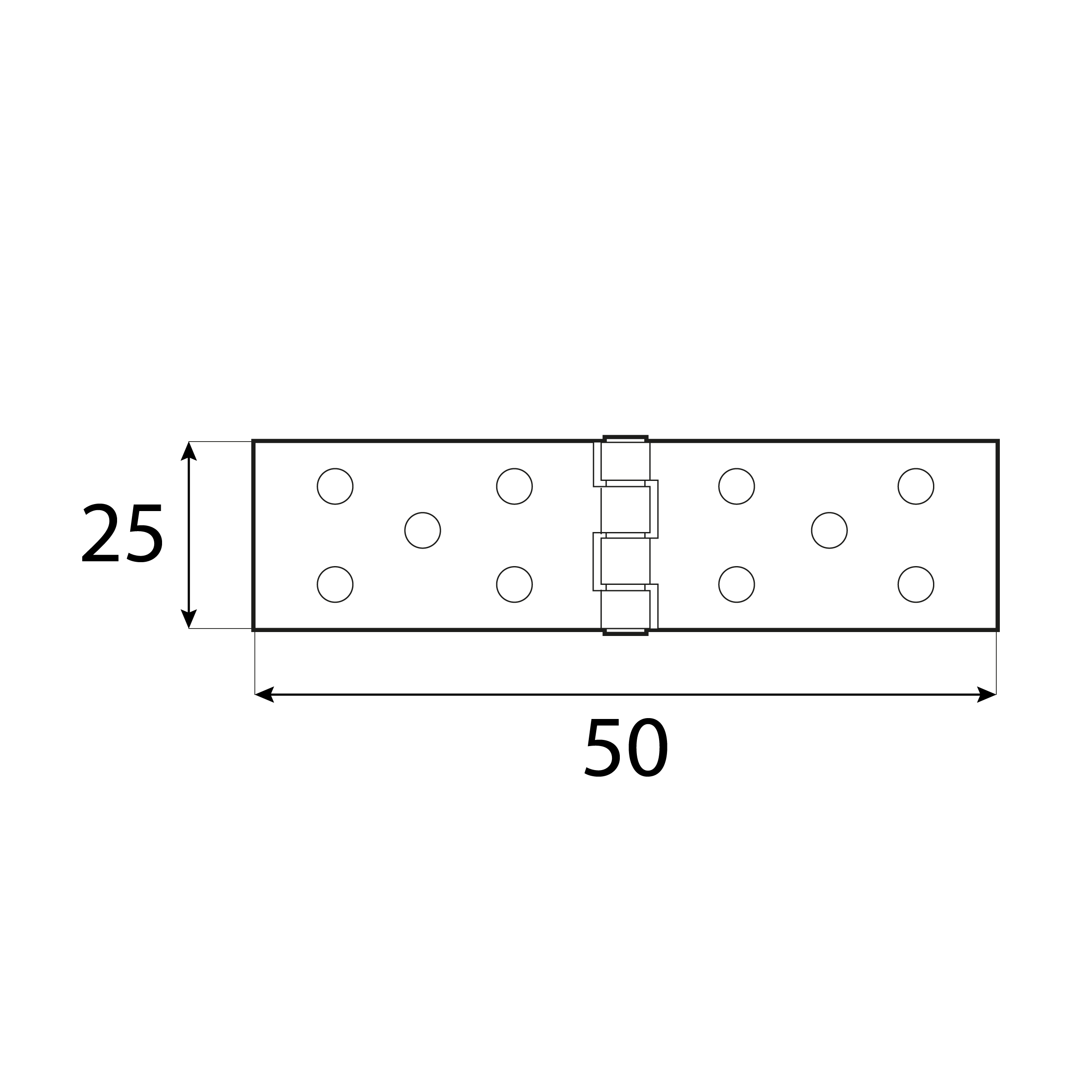 Flachscharnier Bauscharnier Scharnier - Z | silber | 50x25 mm Flachbauscharnier, geflochten Z 50/25, 50 mm, silber, 25 mm, 50x25x1,5 mm 25.