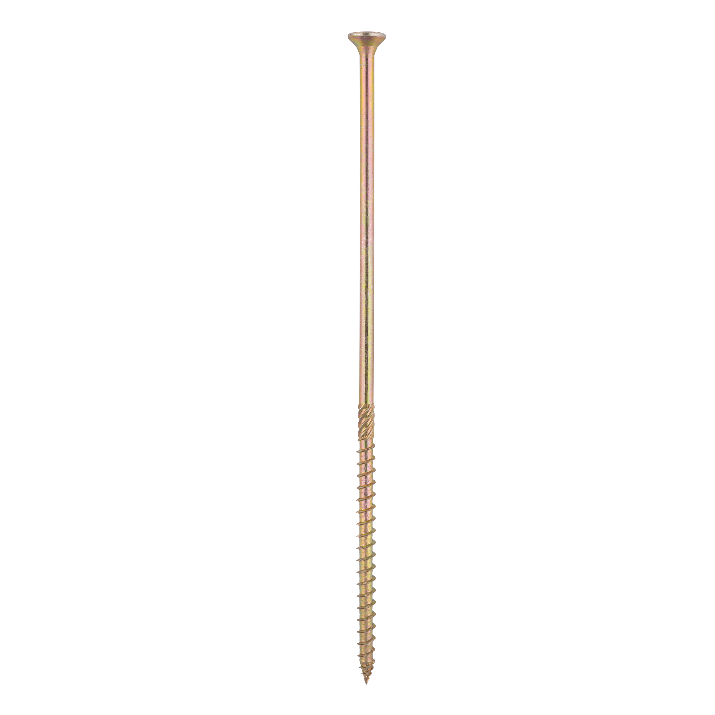 Holzbauschrauben Senkkopf TORX Teilgewinde - CS | 8 x 260 mm | gelb verzinkt | 50 Stk. TORX CS konische Zimmermannsschrauben fĂŒr Holz, 8x260 mm, Gold, 50 Stk., 8x260 mm.