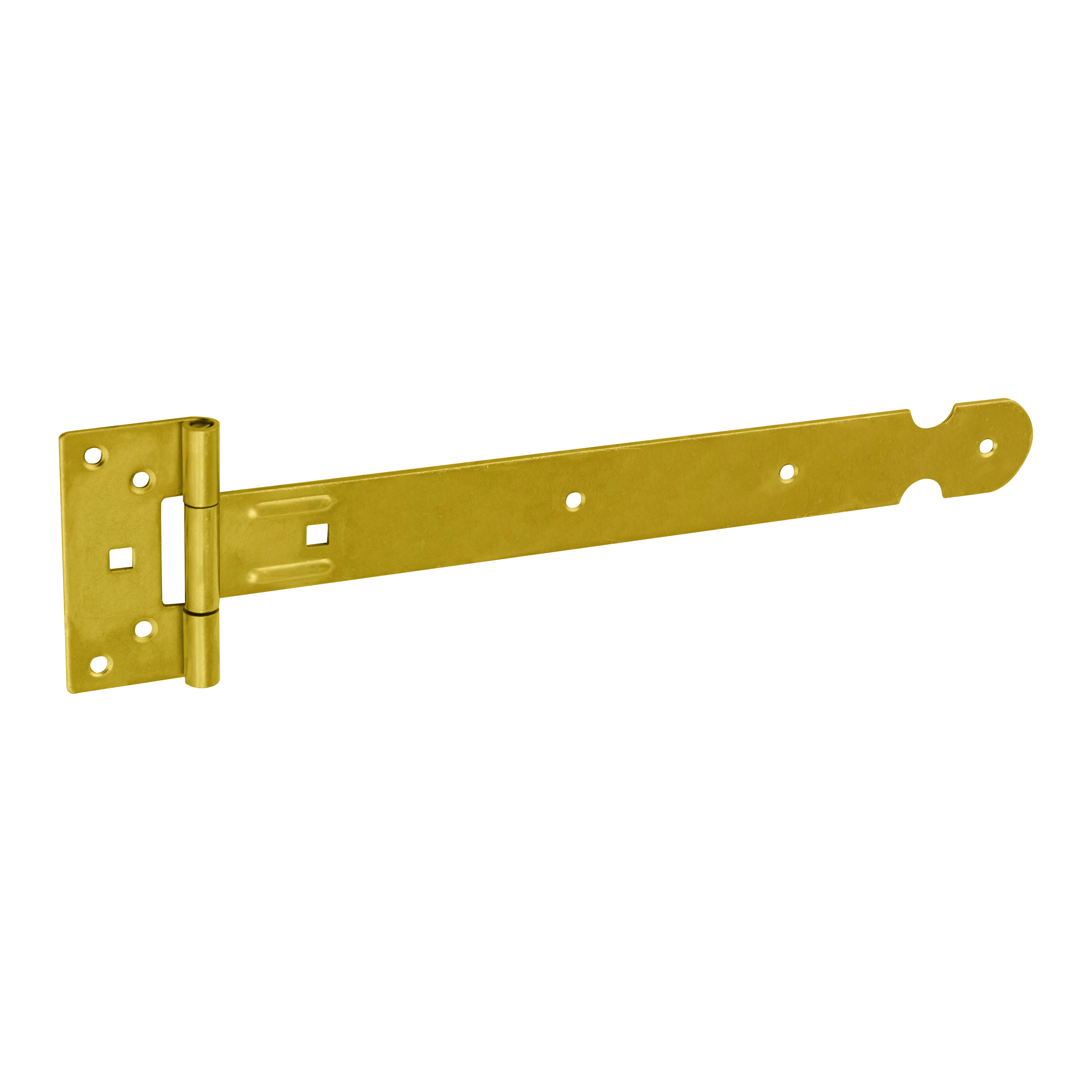 Gartentorband leicht Scharnier - ZBL | verzinkt | 300 mm Lichttorscharnier fĂŒr ZBL 300, 300 mm Rolltor, gold, 84 mm, 300x38x2,0 mm.