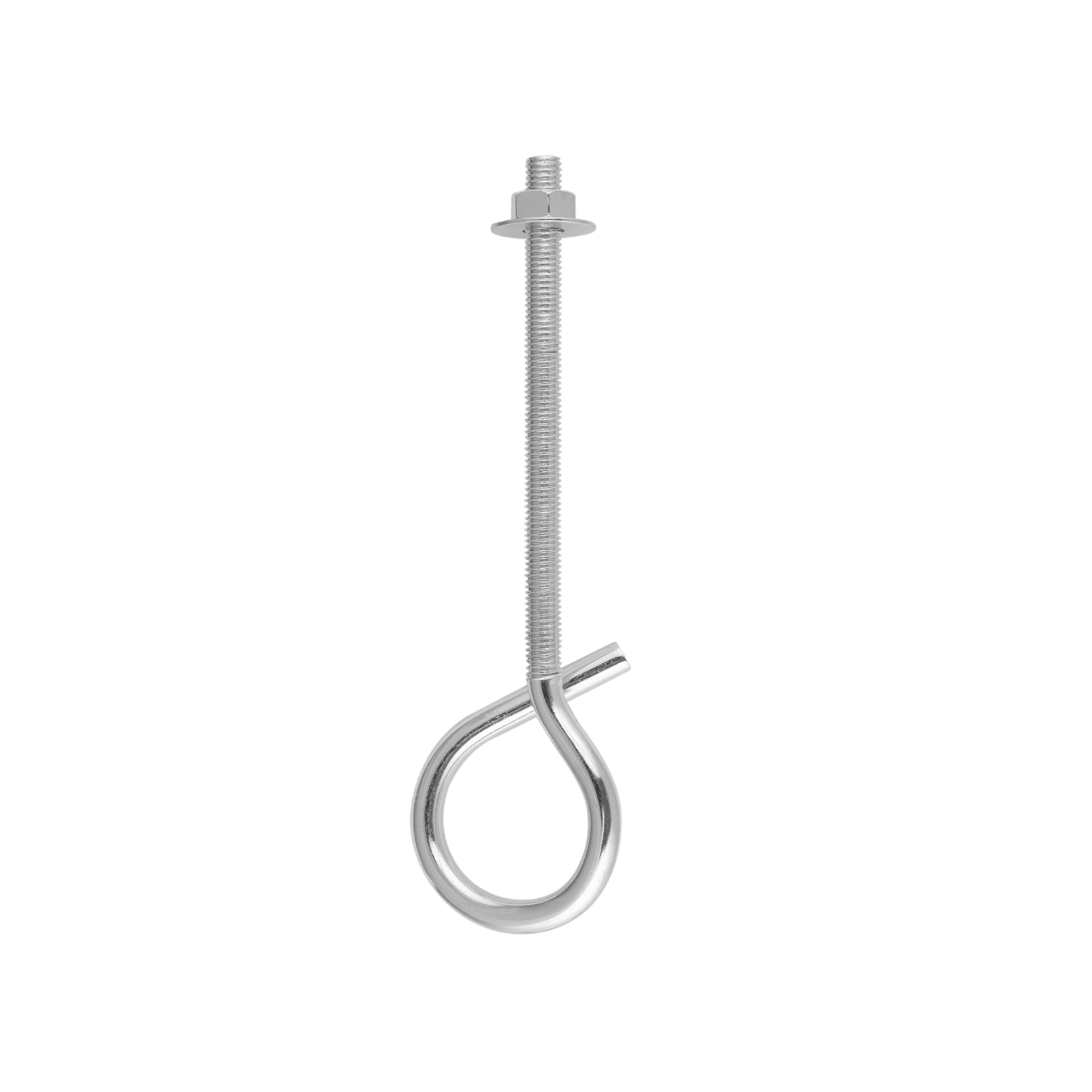 Schaukelhaken aus Stahl Schaukelschelle Karabinerhaken - MHM 12 × 240 mm Schaukelhakenmontage-Stahlgriff MHM 12 × 240 mm, 12x240 mm, Silber, Kohlenstoffstahl.