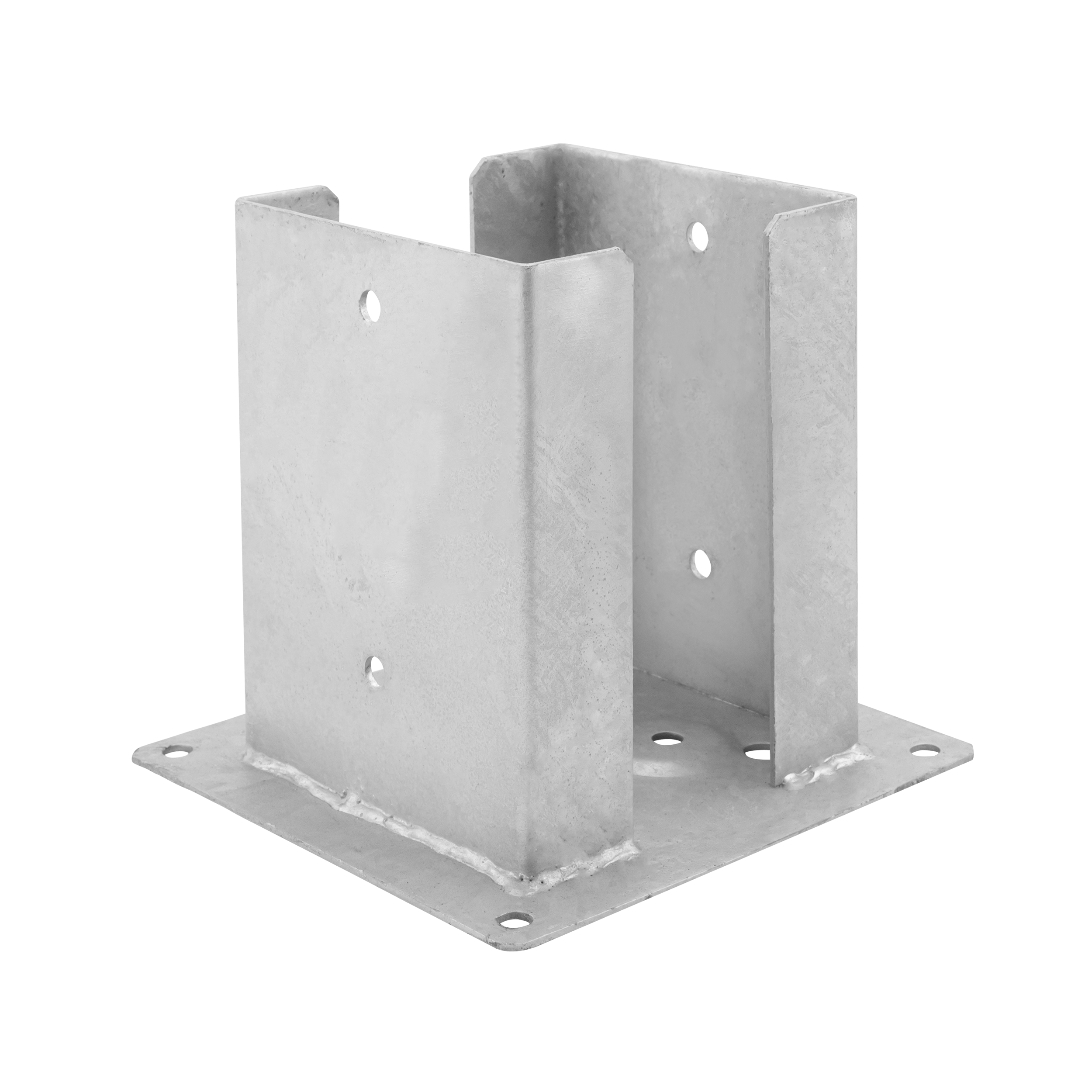Podstawa słupa kotwa przykręcana podwójna z podstawą prostokątną - PSPD | 150 mm | Srebrny Podstawa słupa kotwa przykręcana podwójna z podstawą prostokątną - PSPD | 150 mm | Srebrny