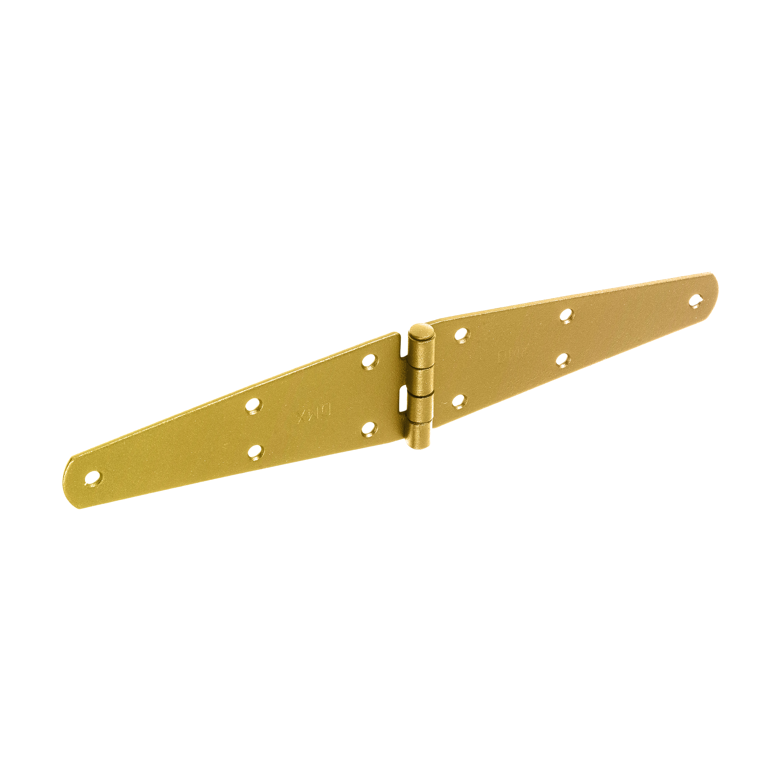 Dreiecksscharnier - ZTS | verzinkt | 200 mm Flaches Dreiecksbandscharnier fĂŒr TĂŒren und FensterlĂ€den ZTS 200, 200 mm, gold, 40 mm, 200x40x2,0 mm.