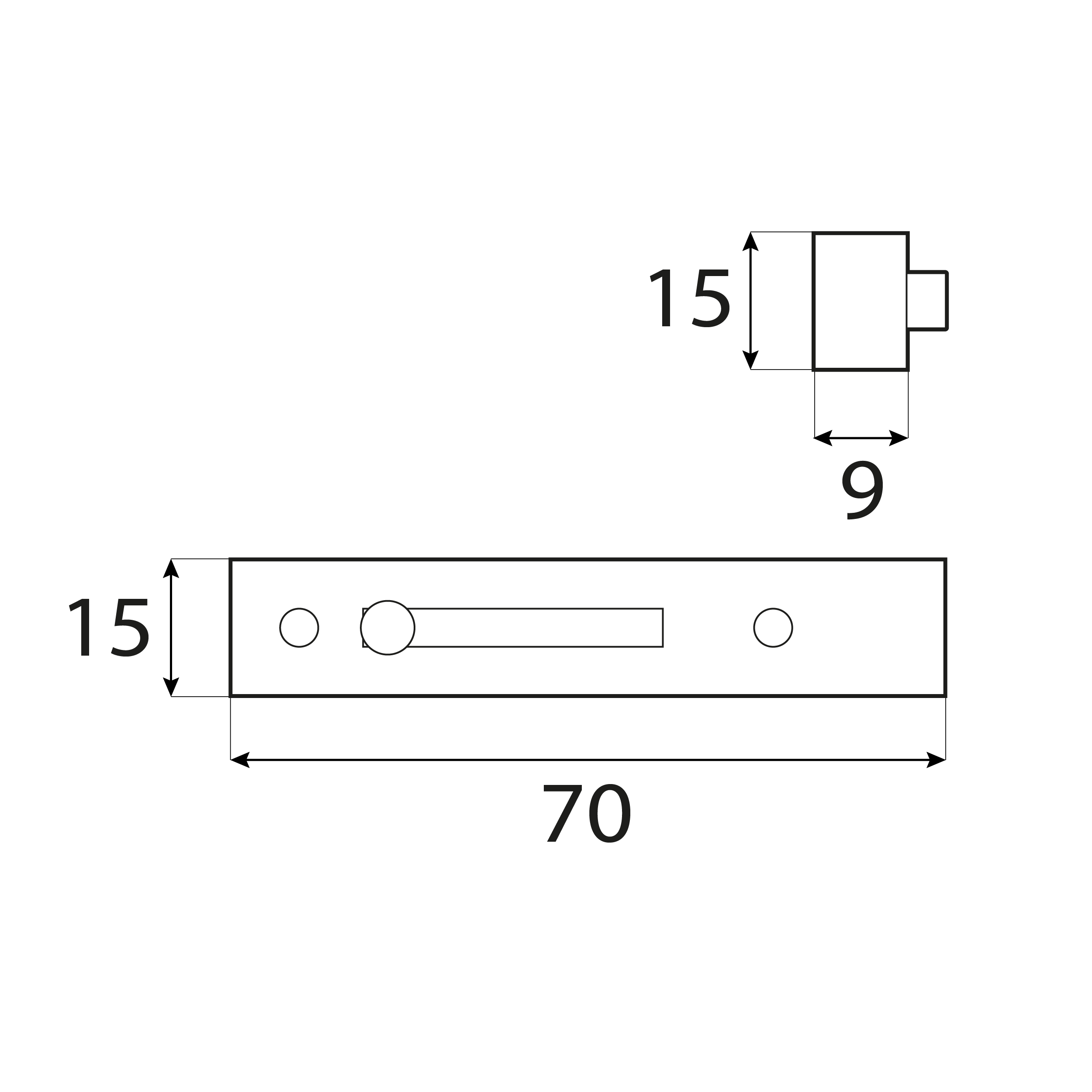 Zasuwka meblowa mała - WZF | srebrny | 70 mm Zasuwka meblowa mała - WZF | srebrny | 70 mm