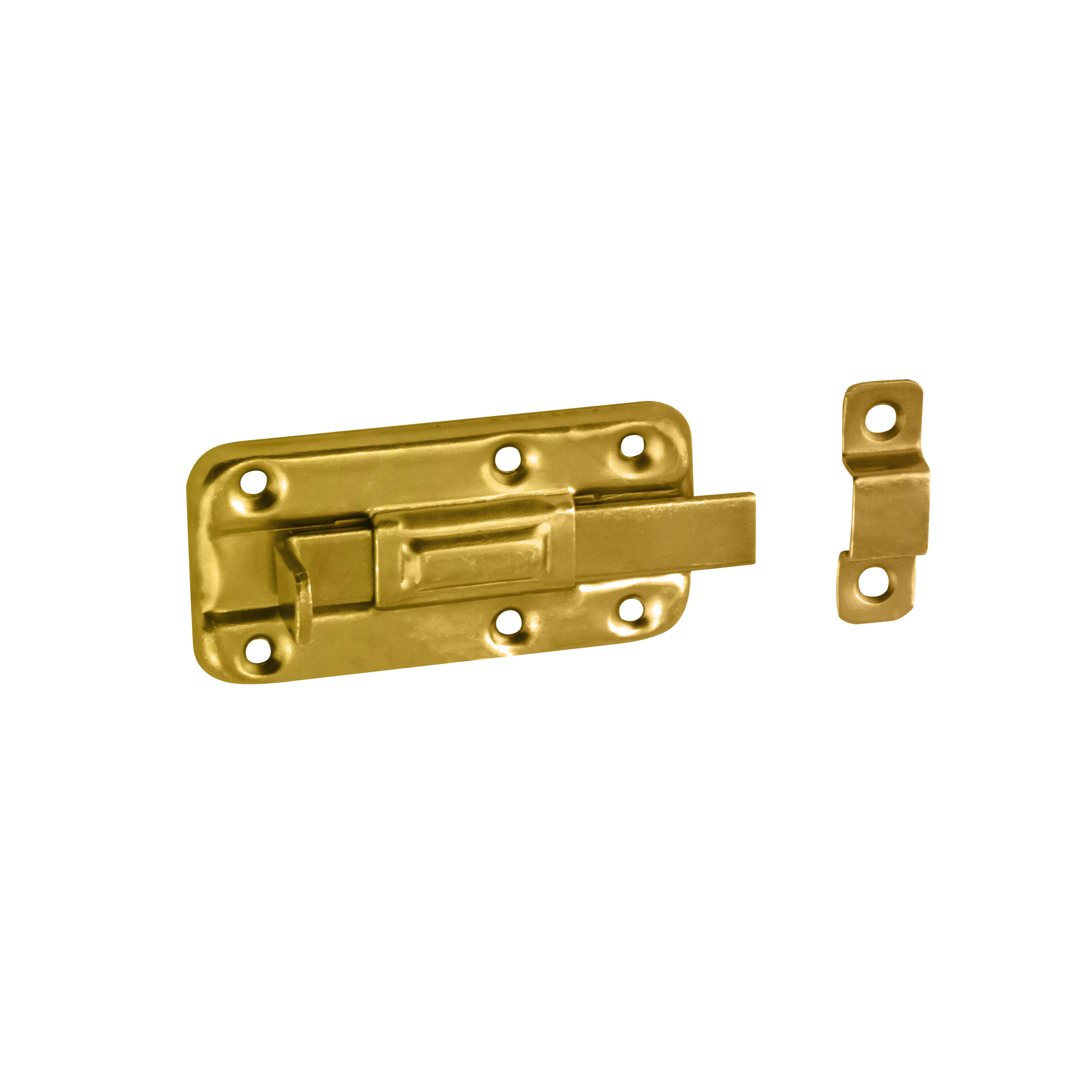 Zasuwka zamknięcie z ryglem prostym do furtek - WZTW | Złoty | 80 mm Zasuwka zamknięcie z ryglem prostym do furtek - WZTW | Złoty | 80 mm