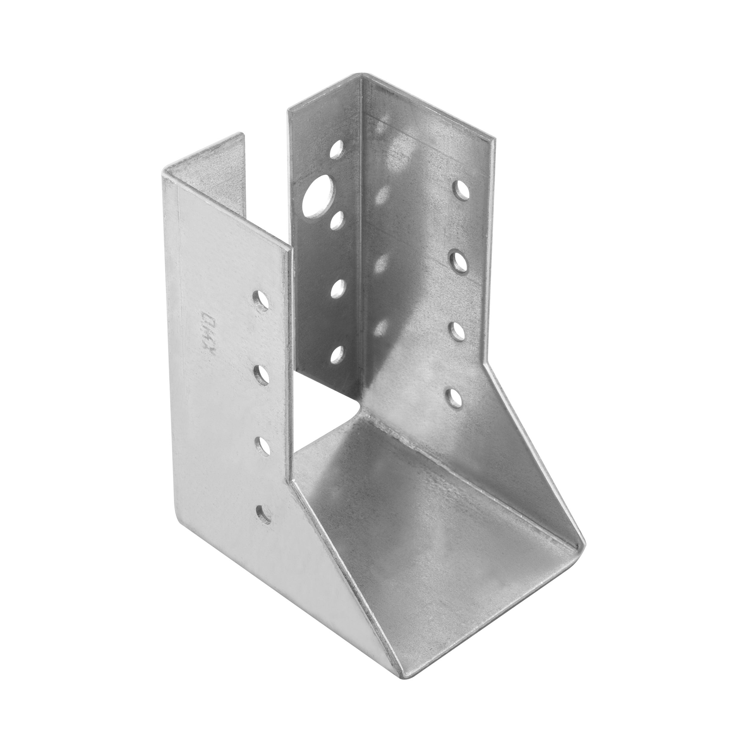 Wieszak belki uchwyt belki drewnianej zagięty - WBZ 14 | 60x100x75 mm | Srebrny