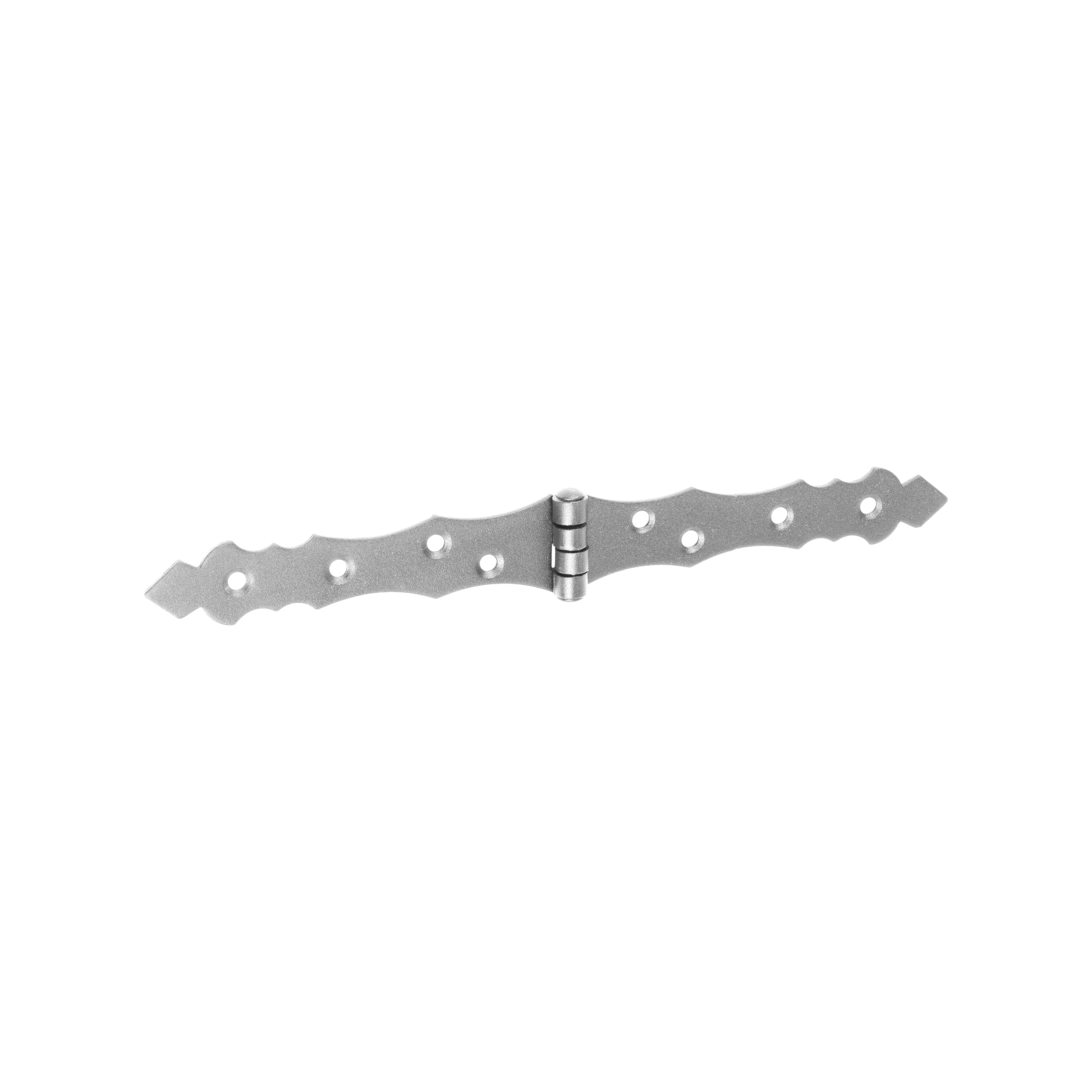 Französisches Zierband - ZOF | silber | 250 mm Dekoratives französisches Scharnier für Tore und Fensterläden ZOF 250, 250 mm, silber, 34x250x2,0 mm, DC01-Baustahl.