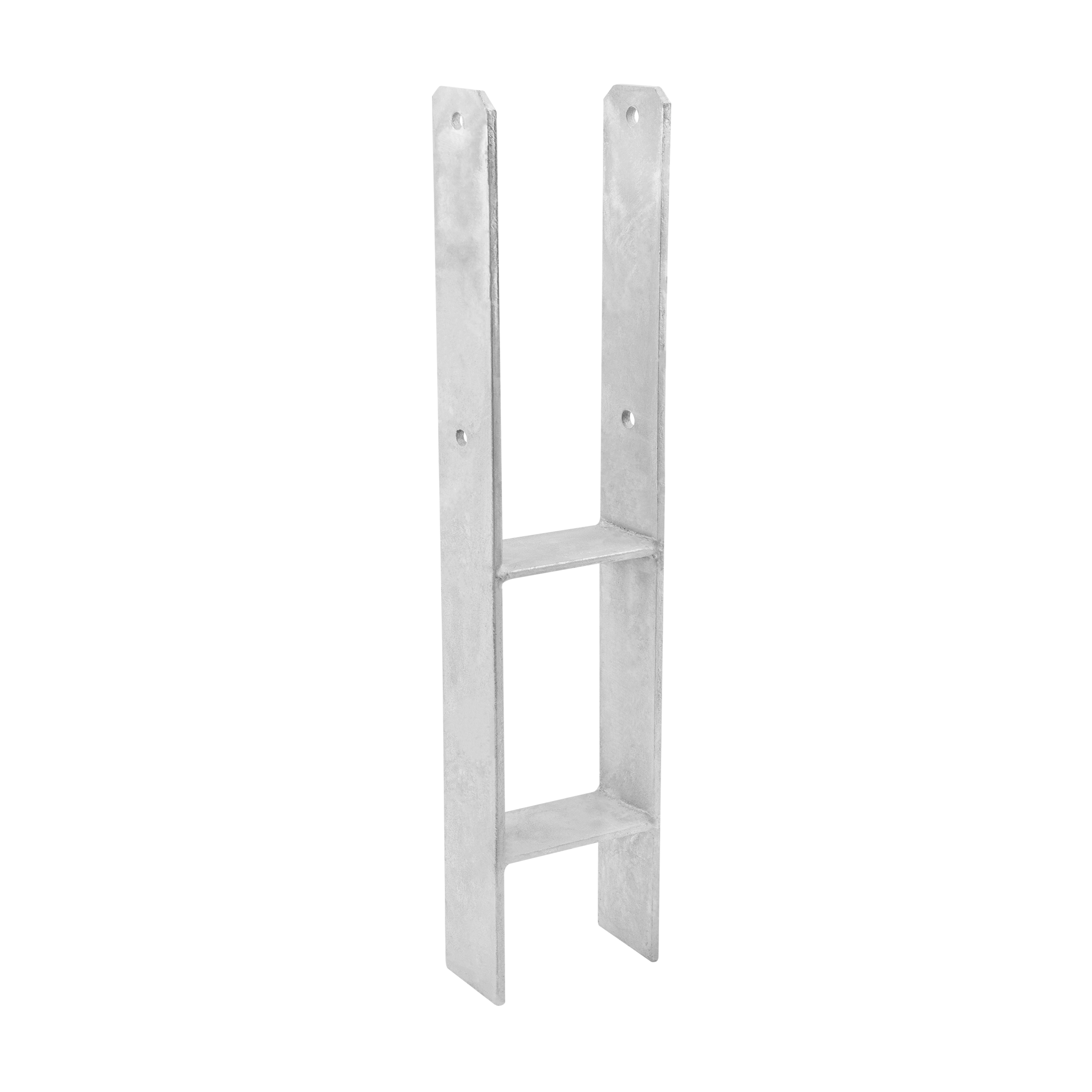 H Anker zum Einbetonieren zum Einmauern Pfostenanker StĂŒtzen Betonanker - PSH | 100x600 mm | feuerverzinkt MastfuĂ Typ H zum Einbetten von PSH, 100x600 mm, 101x600x6,0 mm, in ein Elementset.