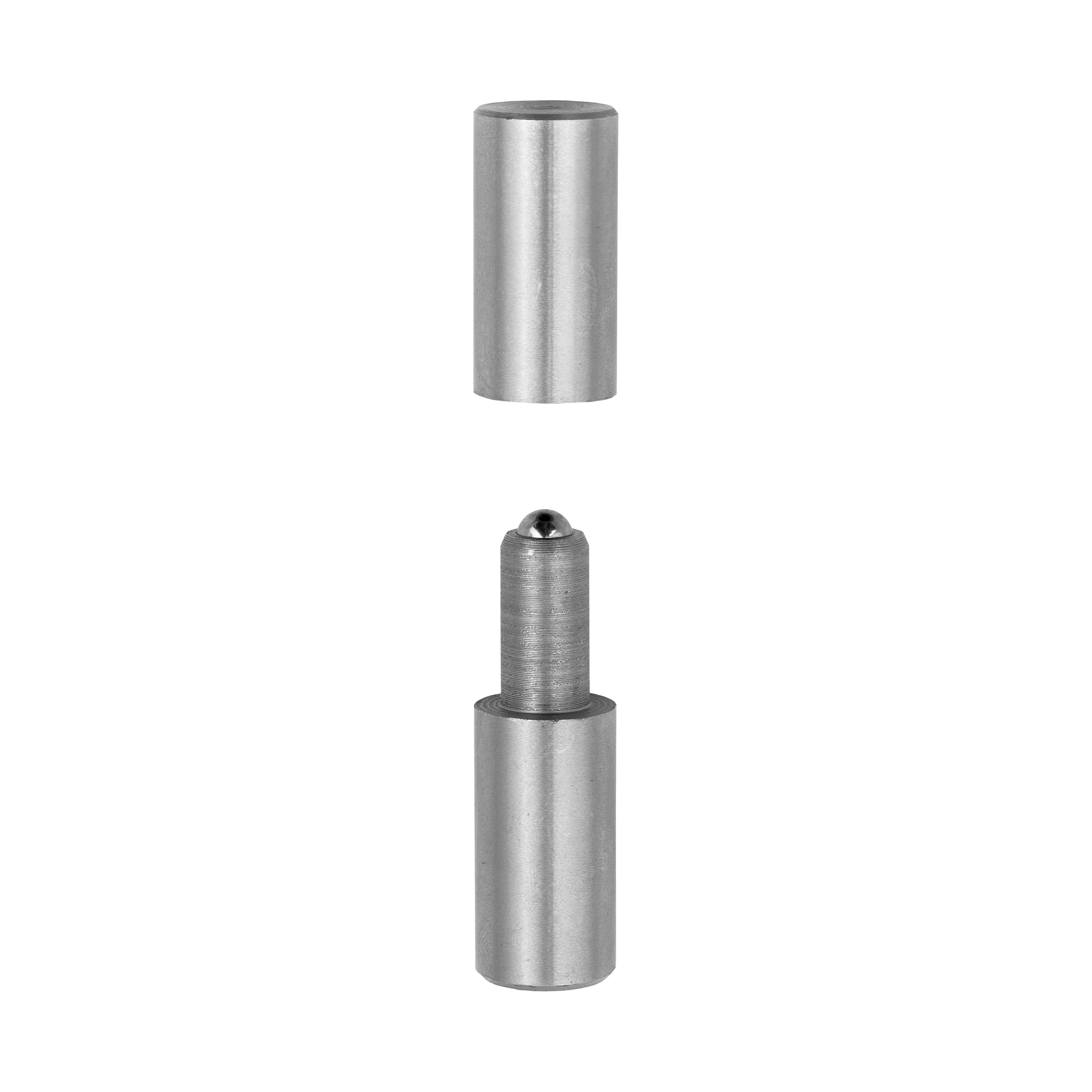 Gedrehtes Anschweißscharnier mit Kugel - ZTK | Ø 20 | 80 mm Gedrehtes Scharnier mit Anschweißkugel für das Schlupftor ZTK 20, Stahl, 80 mm, 20x80 mm.