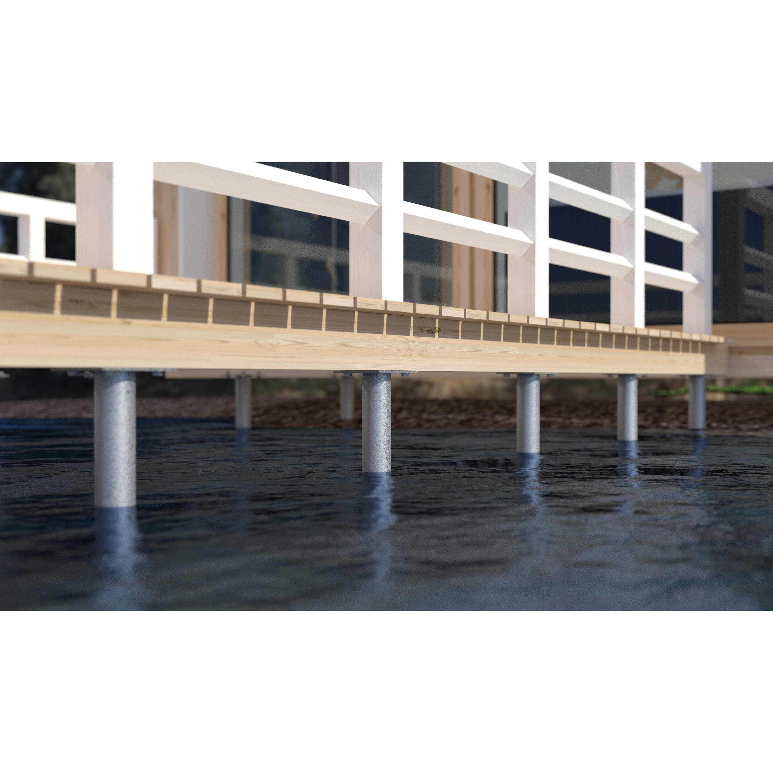 Podstawa słupa wkręcana do gruntu do dużych konstrukcji - PWF | 76x1600 mm