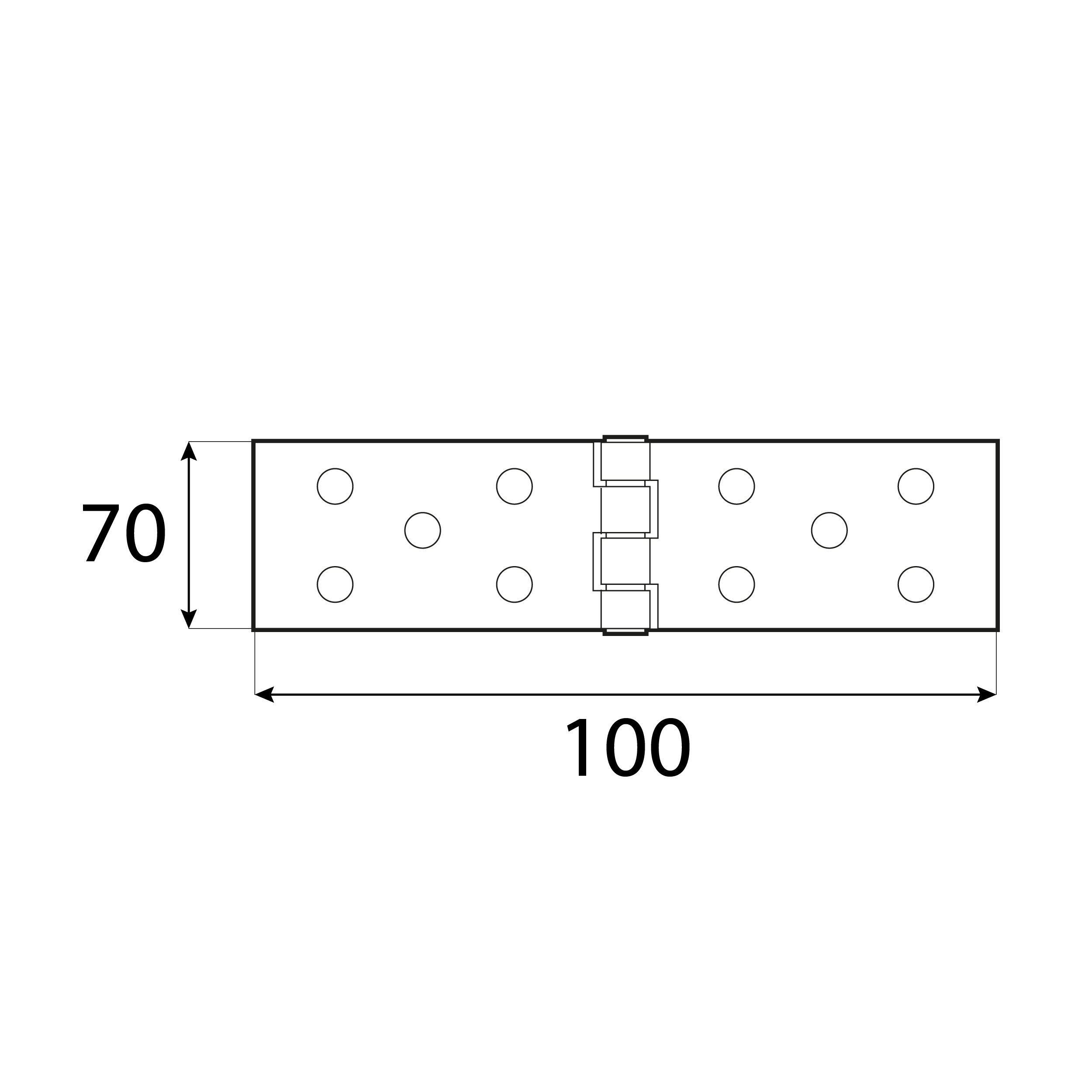 Zawias płaski budowlany splatany - Z 100/35 | 100 mm | Srebrny | 35 mm Zawias płaski budowlany splatany - Z 100/35 | 100 mm | Srebrny | 35 mm