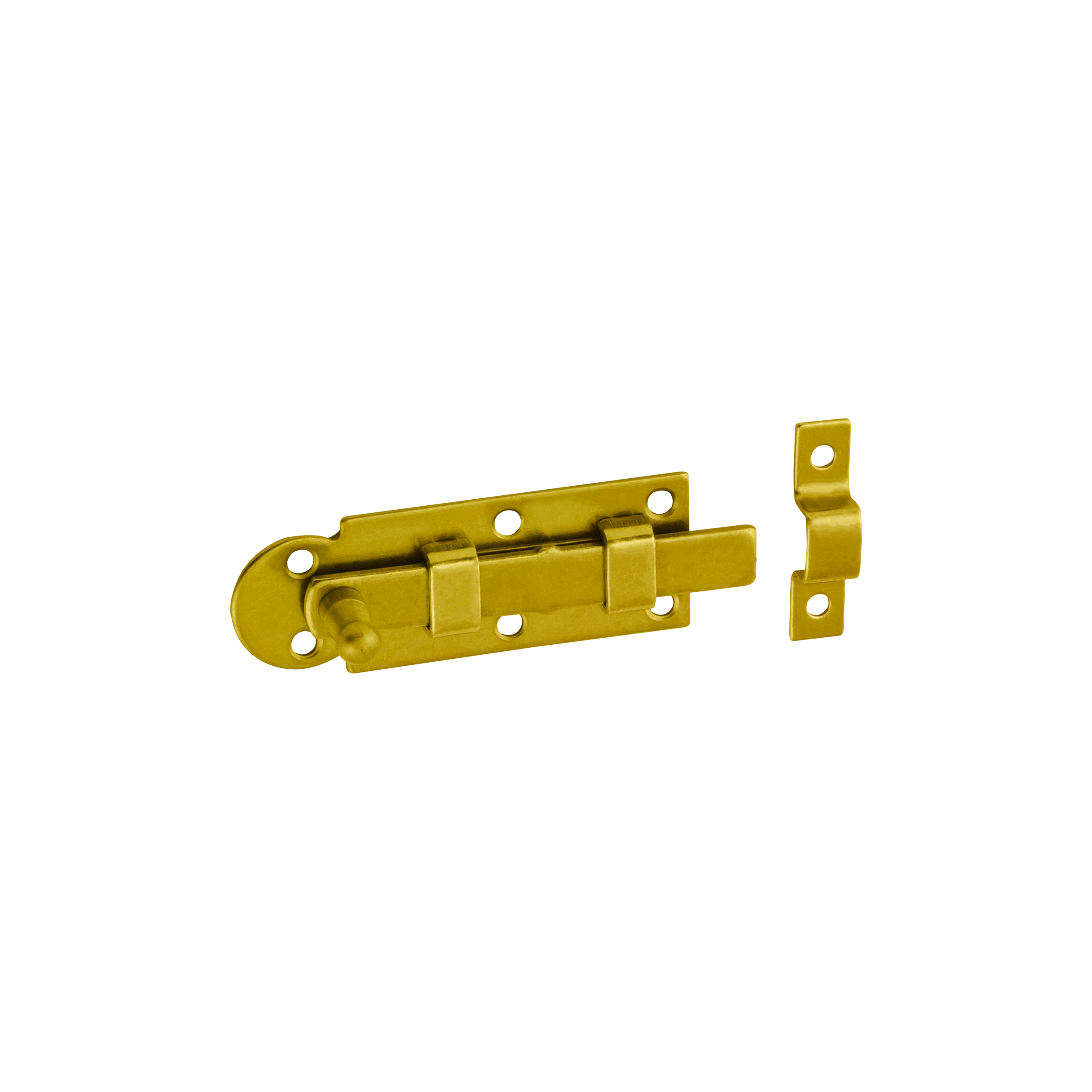 Riegel mit geradem Riegel B 80, 80 mm, Gold, 80x30x2,5 mm.