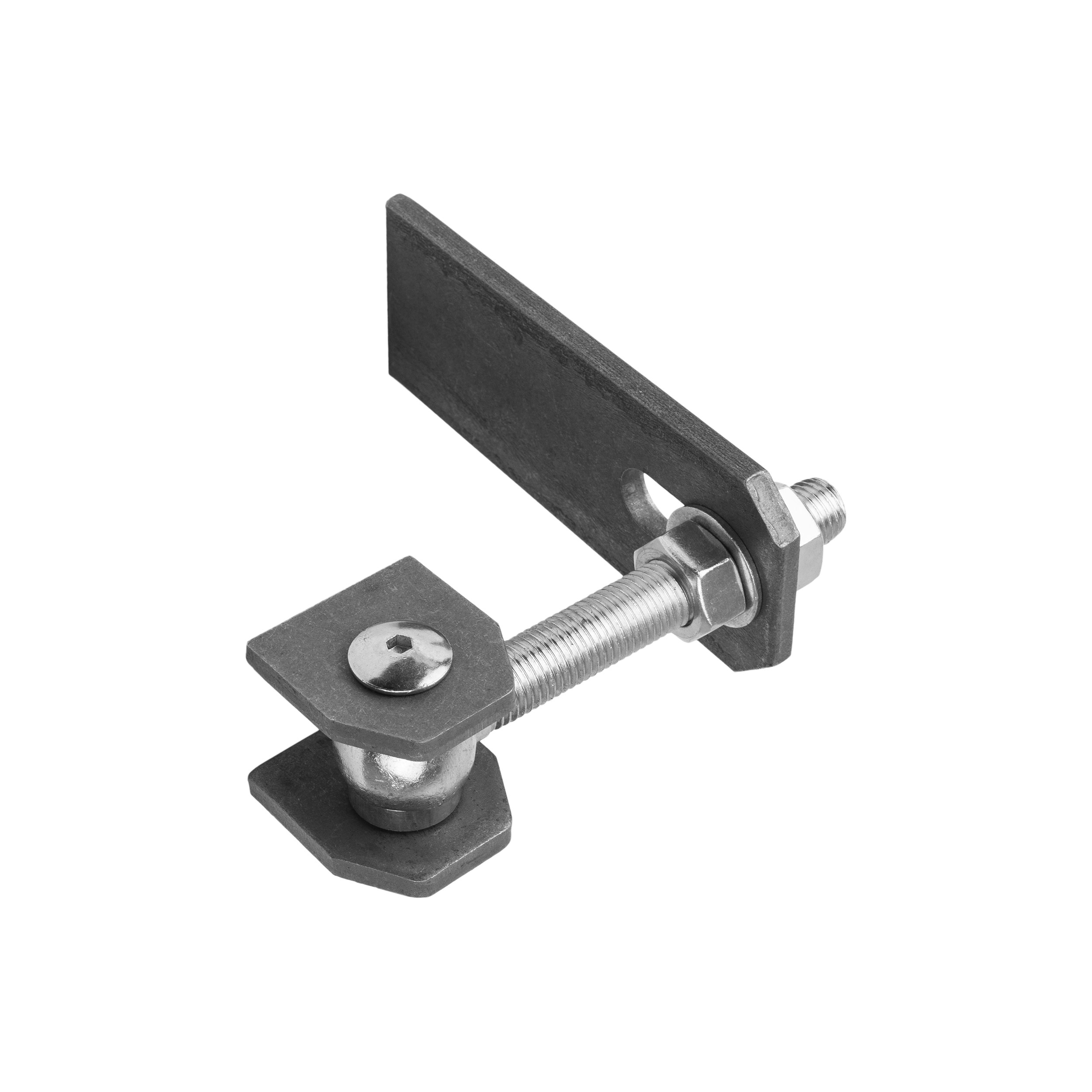 Verstellbares Anschweißscharnier - ZRB | M16 | 120 mm Verstellbares Scharnier zum Anschweißen ZRB 16/120, 120 mm, 45x43x120x8,0 mm, Stahl.