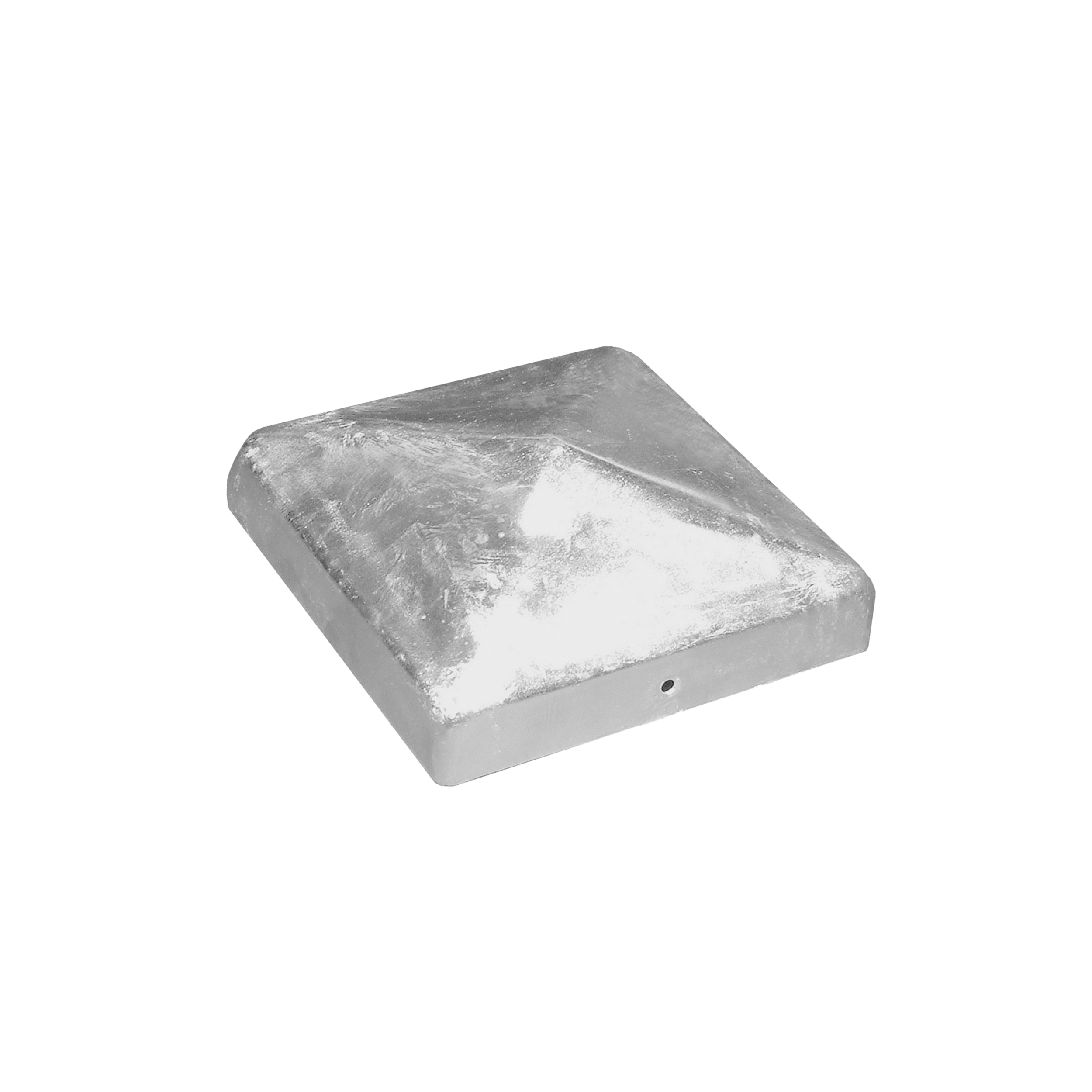 Pfostenkappe Pfostenabdeckung Kappen für Vierkantpfosten - DK | 70x70 mm | silber Vordach für DK-Vierkantpfosten, 70x70 mm, silber, 70x70x1,0 mm, DC01-Baustahl.