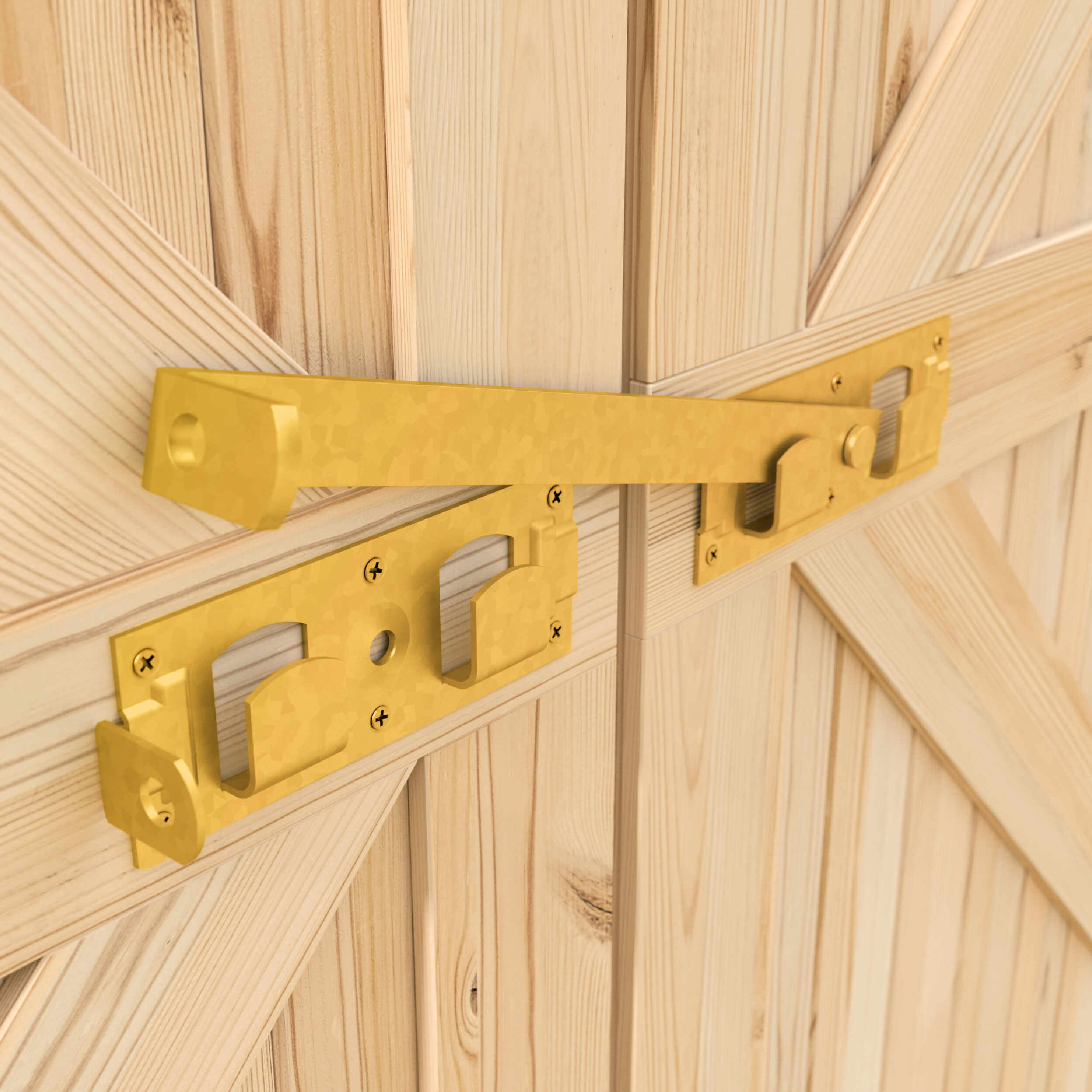 Zasuwa bramkowa rygiel zamknięcie do bram - WBR | Złoty | 440 mm Zasuwa bramkowa rygiel zamknięcie do bram - WBR | Złoty | 440 mm