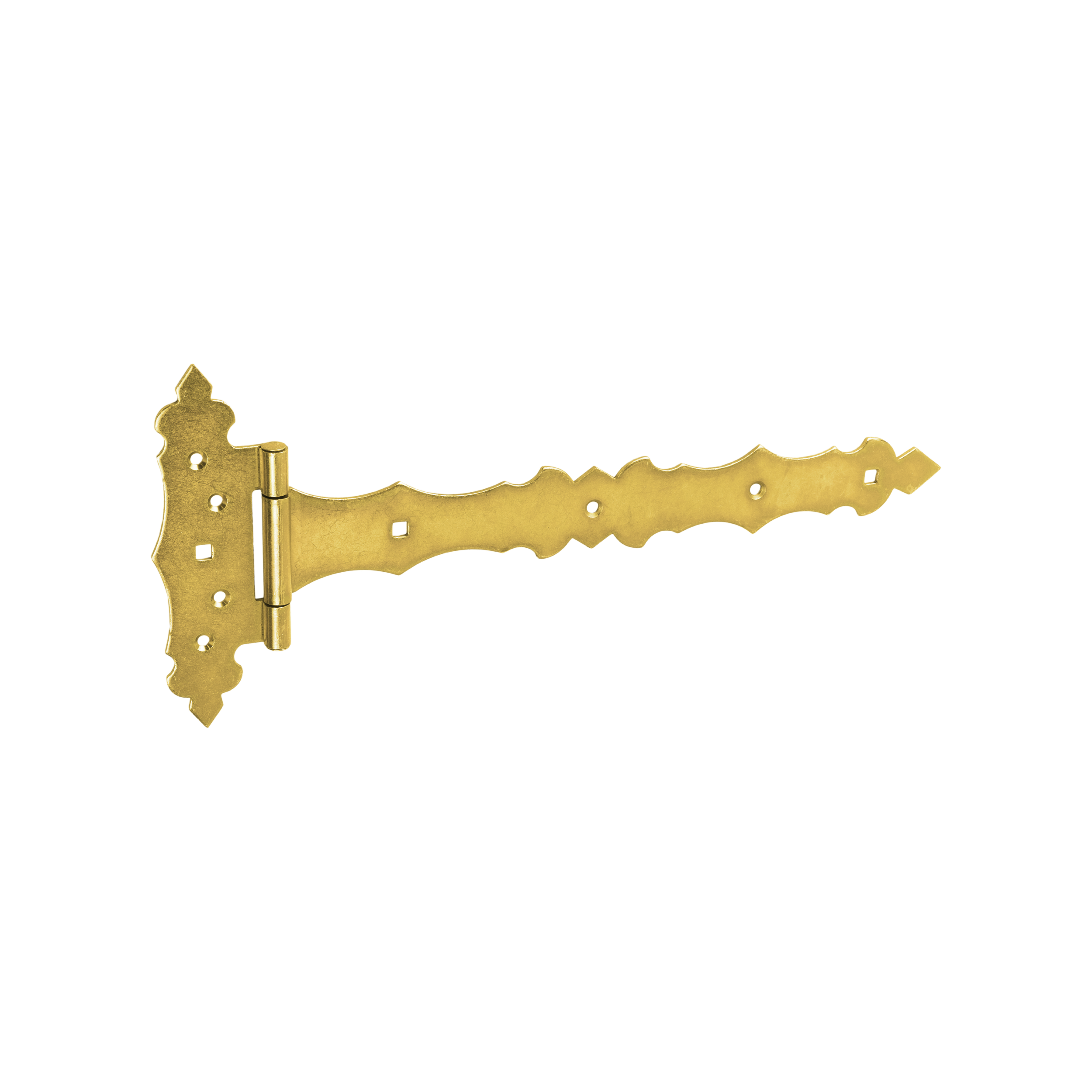 Dekoratives Torband Scharnier - ZOB | verzinkt | 300 mm Dekoratives Torband fĂŒr Tor- und SchlupflĂ€den ZOB 300, 300 mm, gold, 30 mm, 170x300x30x2,5 mm.