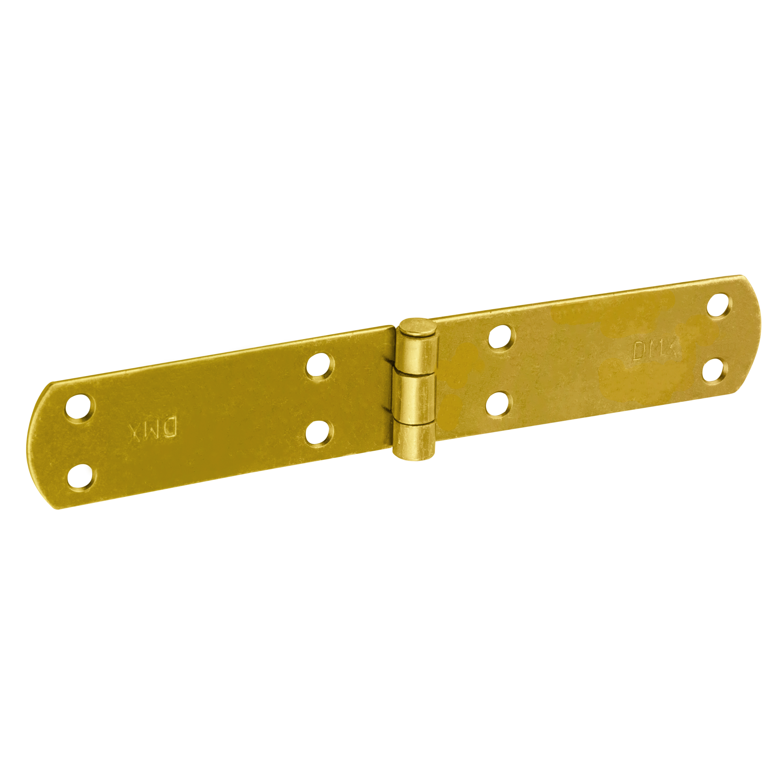 Französisches Kistenband - ZF | verzinkt | 200 mm Flaches französisches Streifenscharnier für Türen und Fensterläden ZF 200, 200 mm, gold, 33 mm, 200x33x2,5 mm.