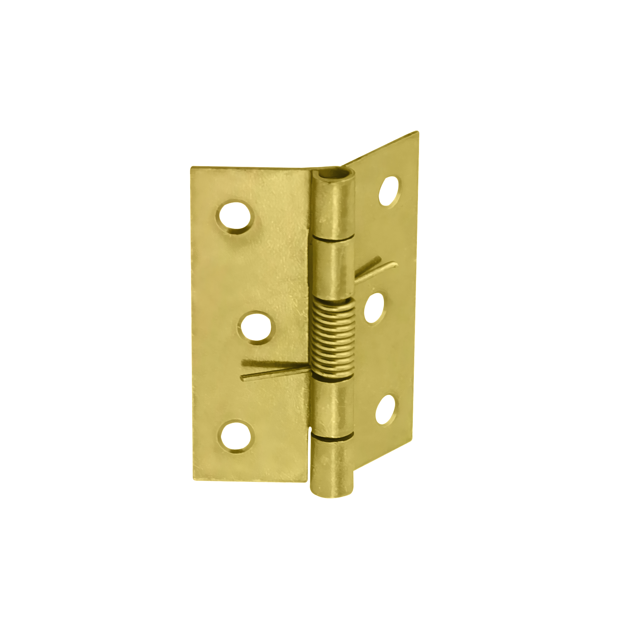 Federscharnier - ZSS | verzinkt | 42x50 mm Selbstschließendes Flachbauscharnier mit Feder ZSS 50, 42 mm, gold, 50 mm, 50x42x1,0 mm.