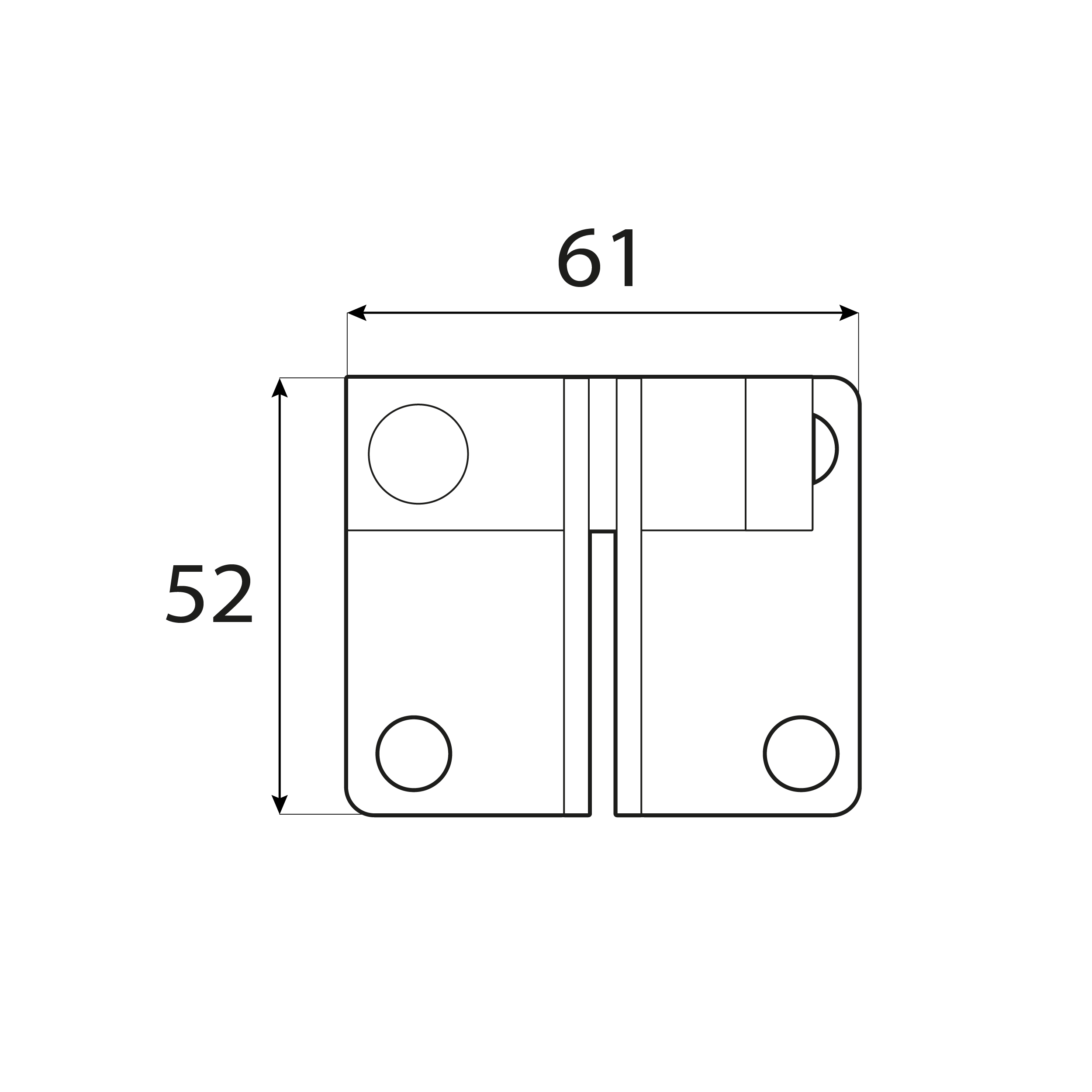 Edelstahl-Torriegel INOX für Gartentor und Tor - WZK | silber | 52 mm Riegel aus Edelstahl INOX für Pforte und Tor WZK, silber, 52 mm, Edelstahl INOX 2.