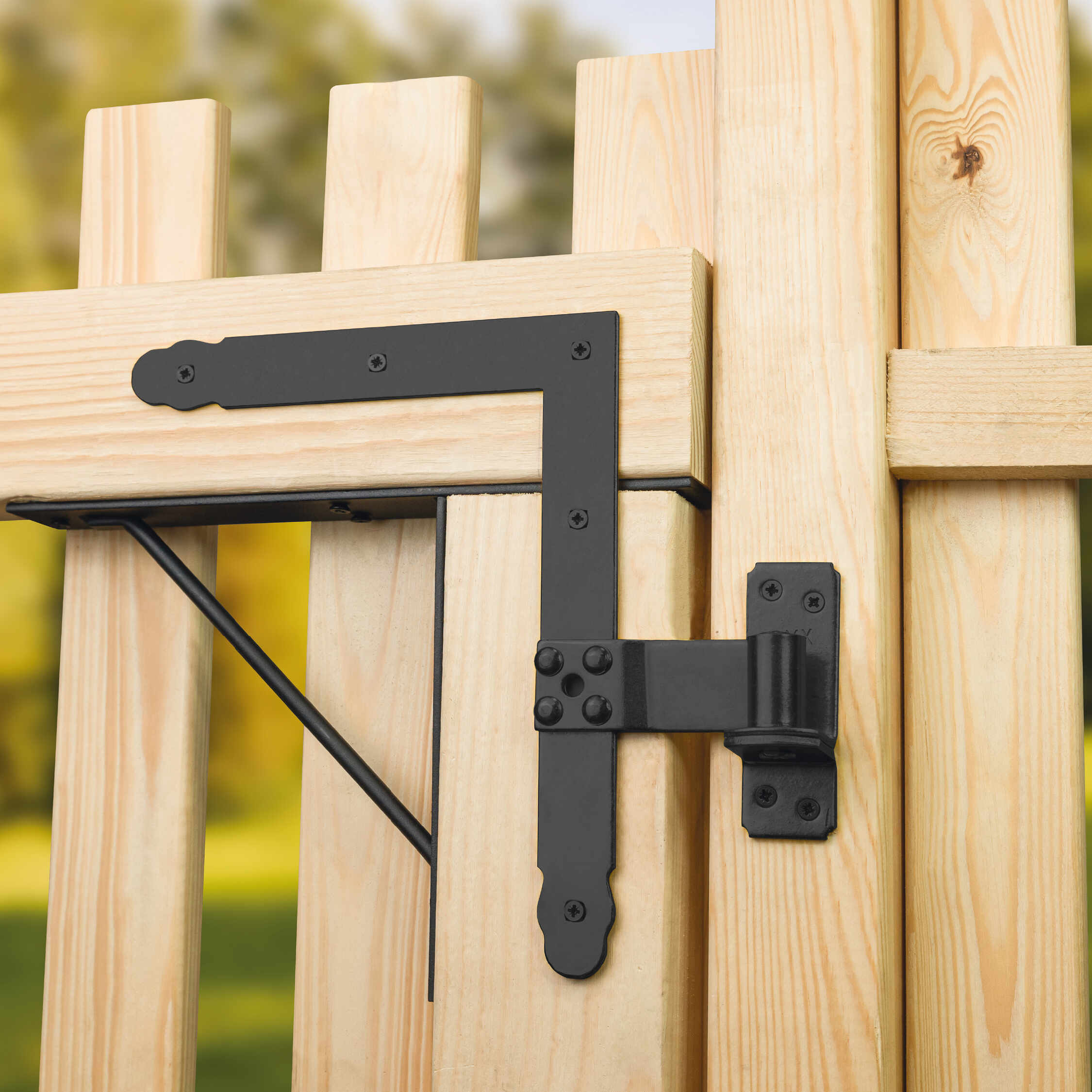 2er-Set Winkelband für Fensterläden - ZN | verzinkt | 200x250 mm | fi 13 mm Set aus 2x Winkelscharnier für Fensterläden ZN 250/13 L+P, 200 mm, Gold, 13 mm 1.