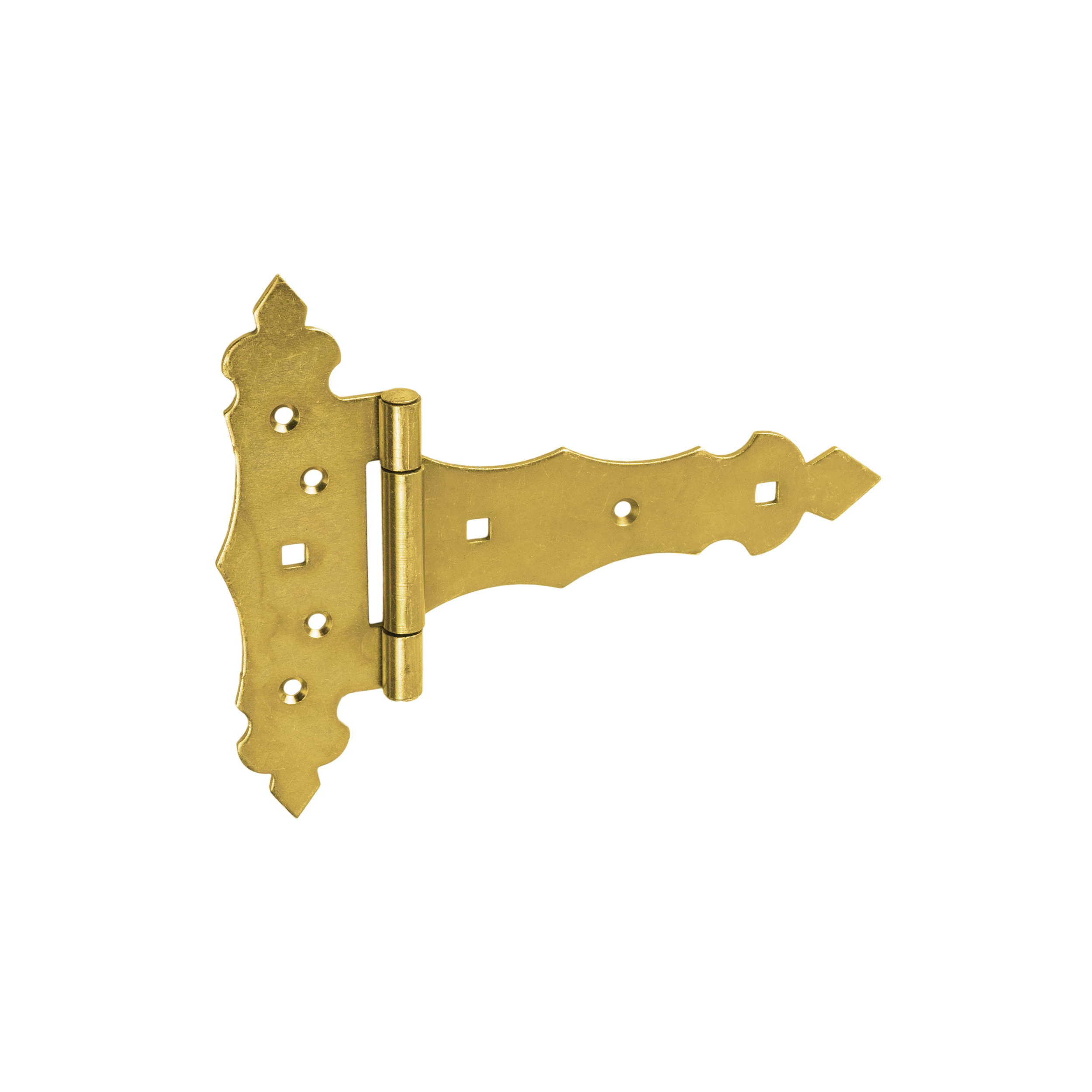 Dekoratives Torband Scharnier - ZOB | verzinkt | 150 mm Dekoratives Torband fĂŒr Tor- und SchlupflĂ€den ZOB 150, 150 mm, gold, 30 mm, 170x150x30x2,5 mm.