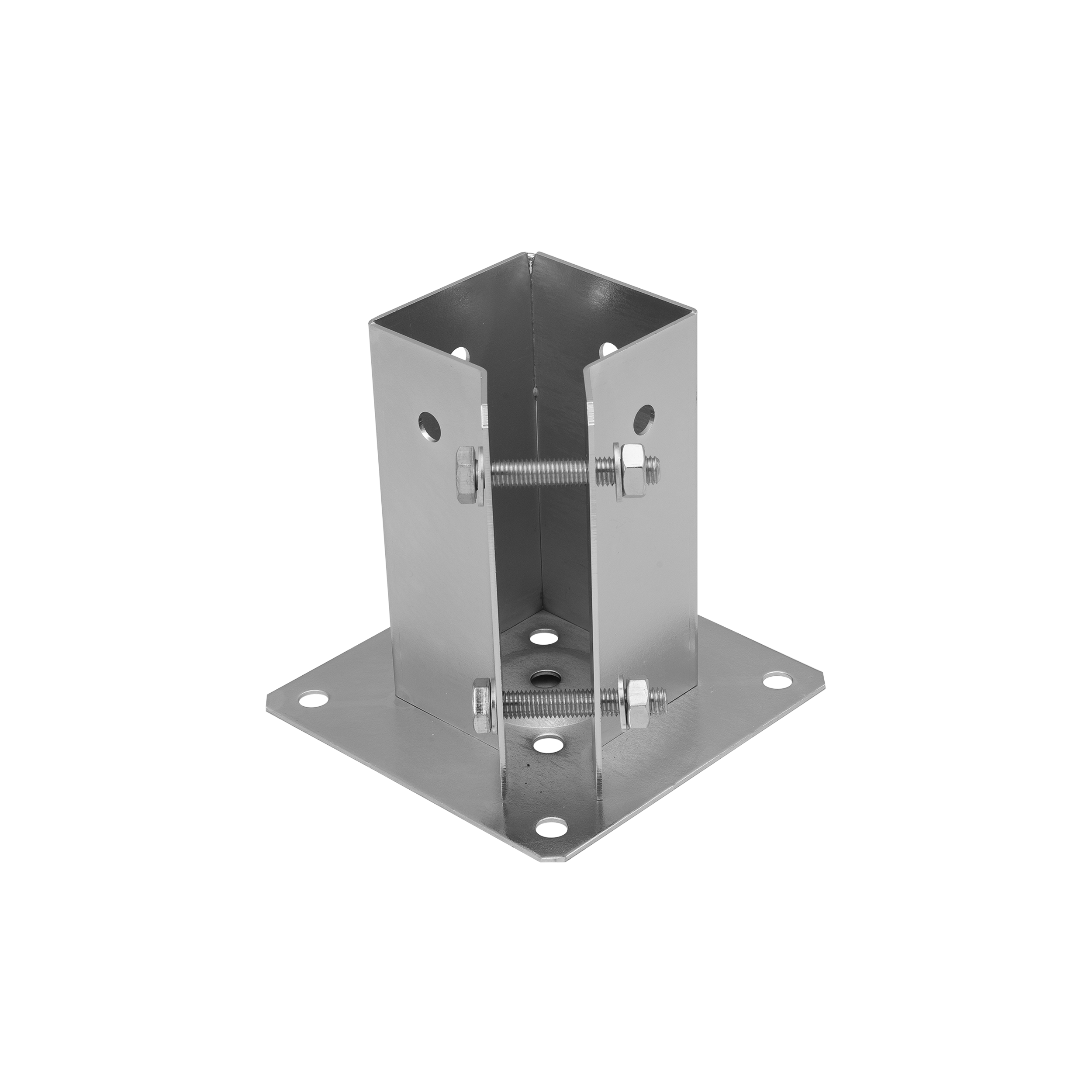 Podstawa słupa z podstawą prostokątną regulowana - PSPA | 75 mm | Srebrny Podstawa słupa z podstawą prostokątną regulowana - PSPA | 75 mm | Srebrny