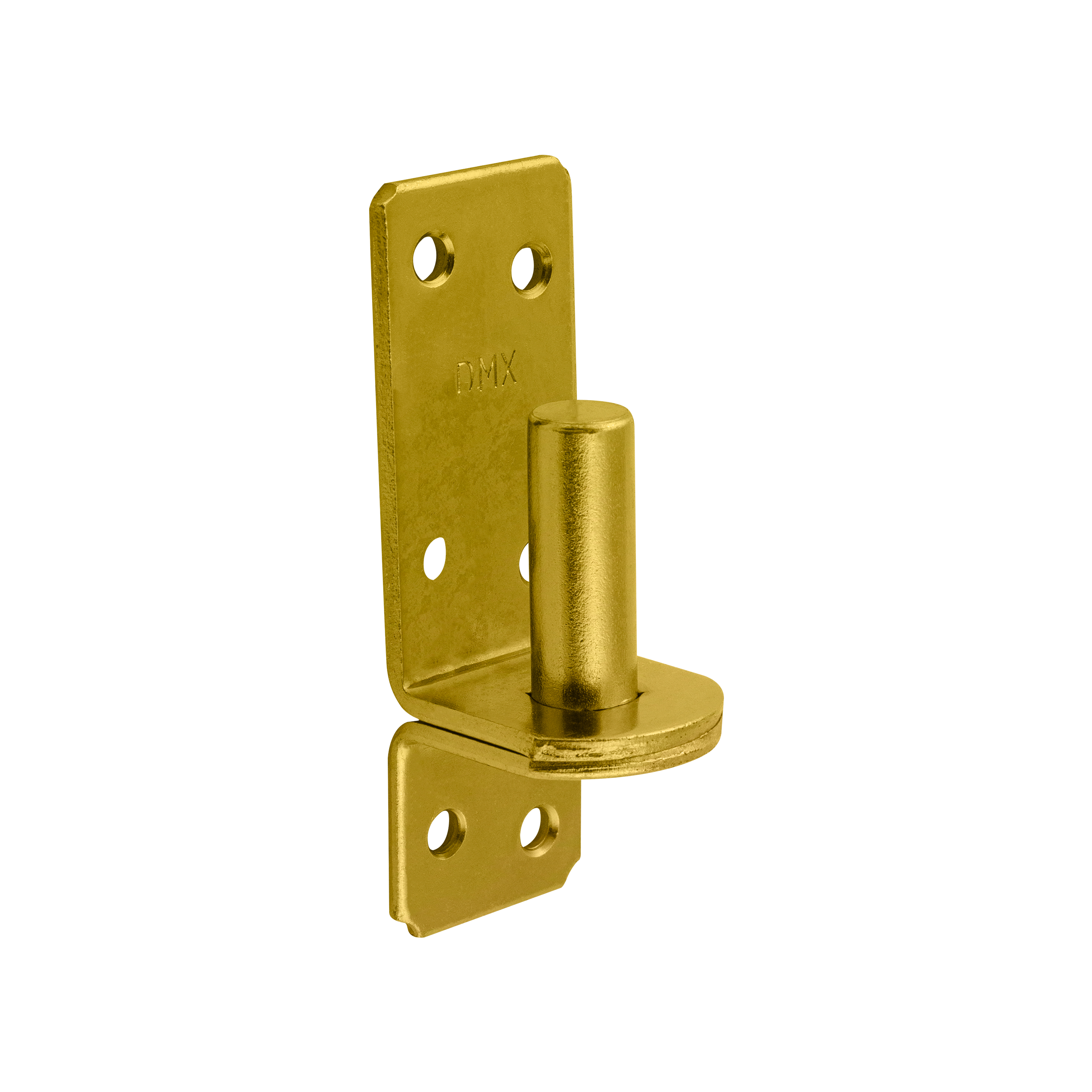 Kloben für Torbänder - C | verzinkt | fi 16 mm | 11 mm Zapfenhalter für Torscharniere C 16/11, 44 mm, gold, 16 mm, 11x120x4,0 mm.