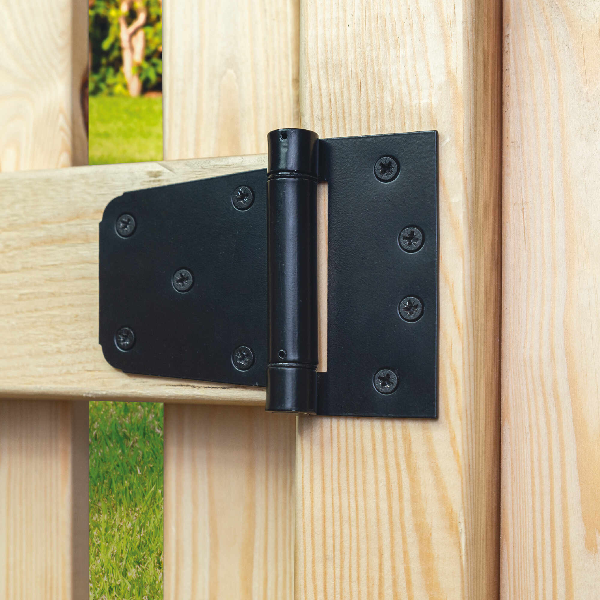 Zawias bramowy samozamykajacy do furtek bram drzwi - ZBC | czarny | 85 mm