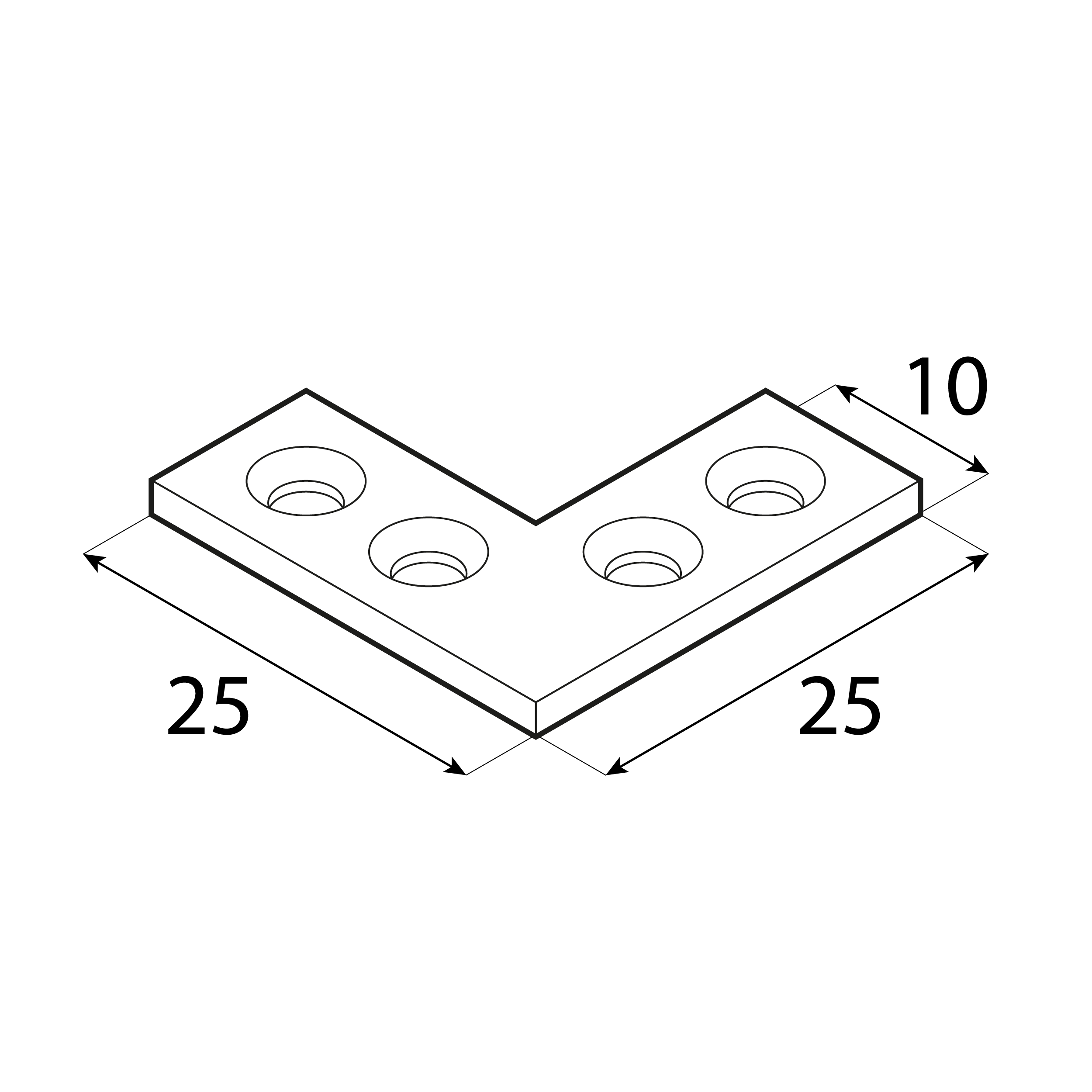 Narożnik okienny montażowy - NA 25 | 25x10 mm | 1,5 mm | Srebrny Narożnik okienny montażowy - NA 25 | 25x10 mm | 1,5 mm | Srebrny