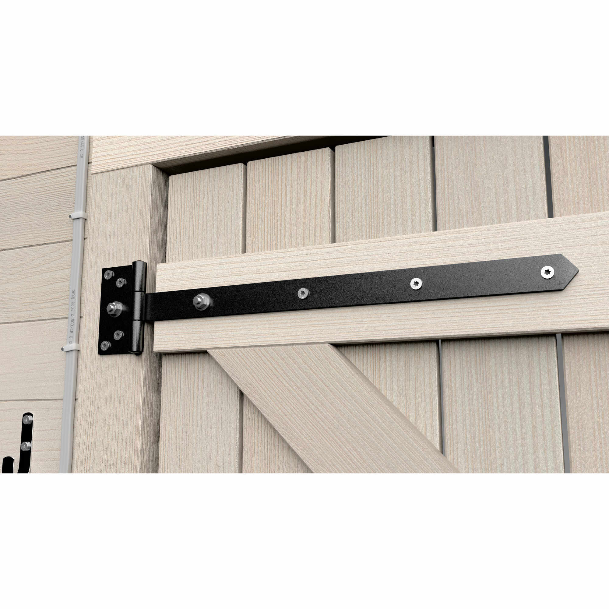 Zawias bramkowy długi do bramy furtki okiennic - ZBW 600 | 600 mm | Czarny