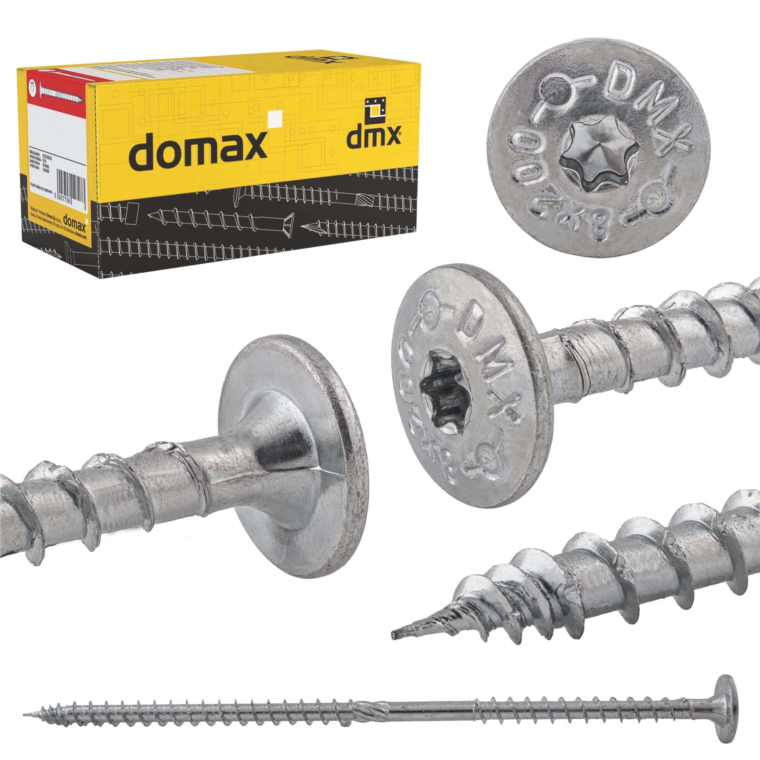 Doppelgewindeschrauben Tellerkopf TORX Vollgewinde - WKT | 8 x 260 mm | verzinkt | 50 Stk. TORX WKT Tellerkopf-DĂ€mmschrauben fĂŒr Dachsparren, 8x260 mm, silber, 50 Stk., 8x260 mm, gehĂ€rteter Kohlenstoffstahl, Produktfoto.