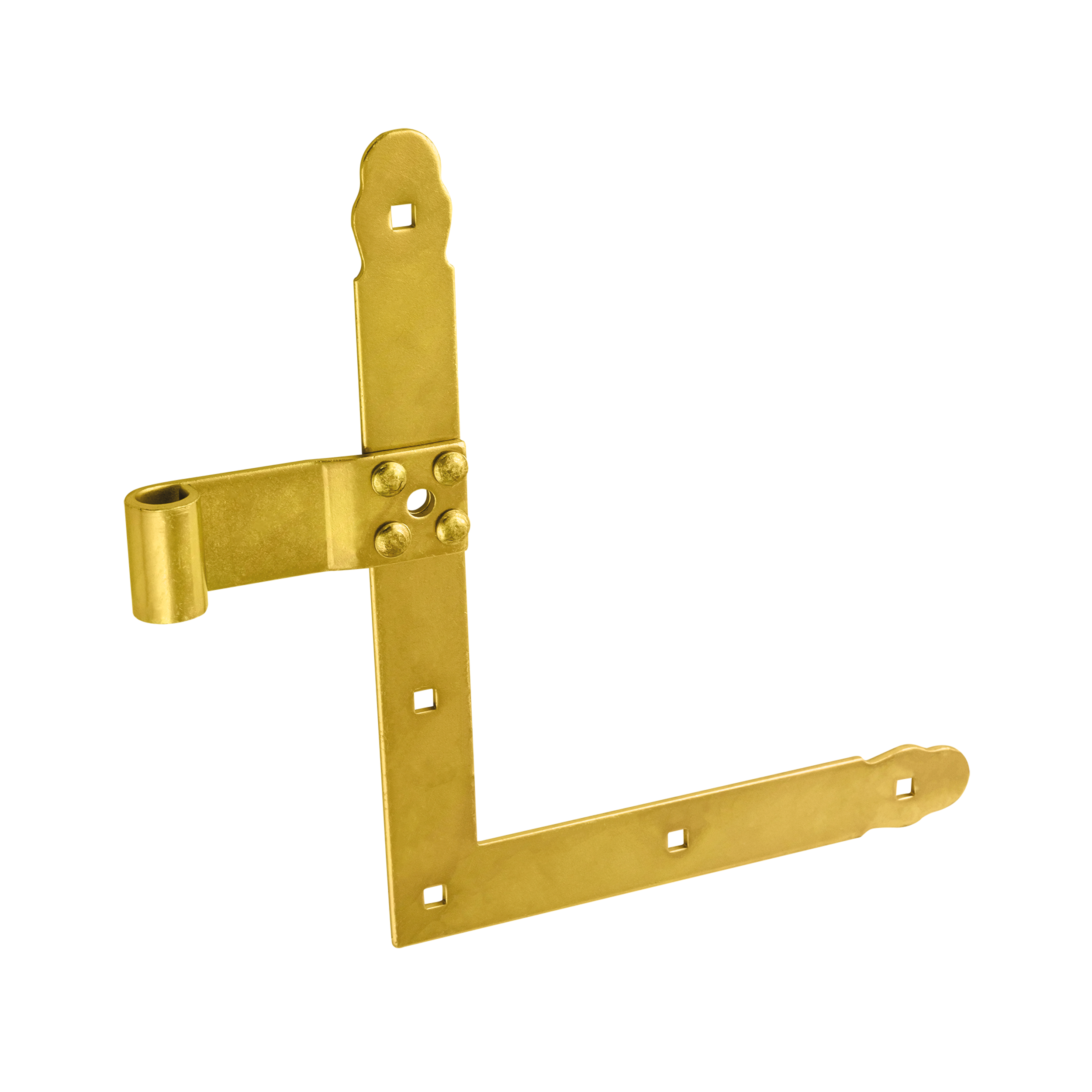 2er-Set Winkelband für Fensterläden - ZN | verzinkt | 200x250 mm | fi 13 mm Set aus 2x Winkelscharnier für Fensterläden ZN 250/13 L+P, 200 mm, gold, 13 mm, Winkel 2.