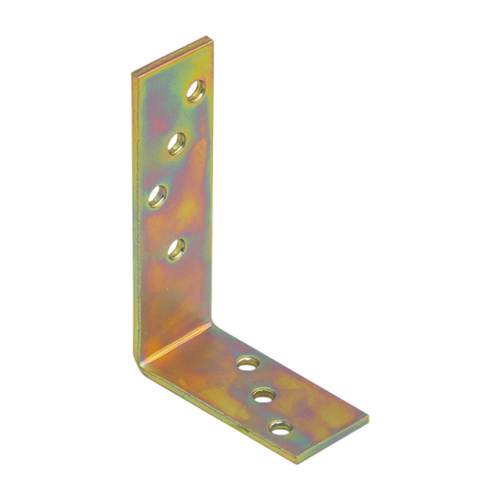 Balkenwinkel Stahl Winkelverbinder Holzverbinder - KB 2 | 120x80x35 mm | Gold StahltrÀgerwinkel KB 2, 120x80x35 mm, Gold, 120x80x35x4,0 mm, S235 Baustahl 2.