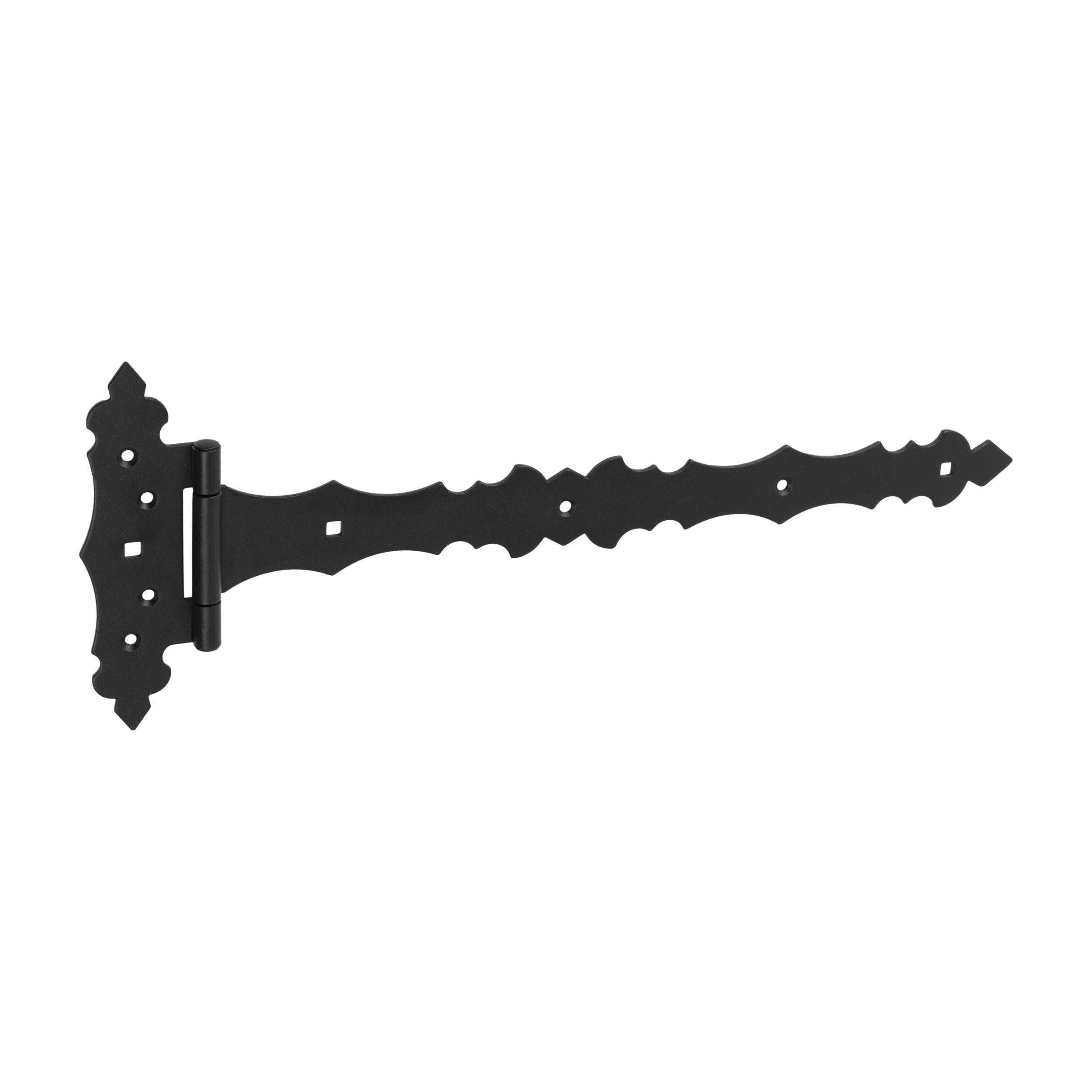Dekoratives Torband Scharnier - ZOB | schwarz | 400 mm Dekoratives Torband fĂŒr Tor- und SchlupflĂ€den ZOB 400, 400 mm, schwarz, 30 mm, 170x400x30x2,5 mm.
