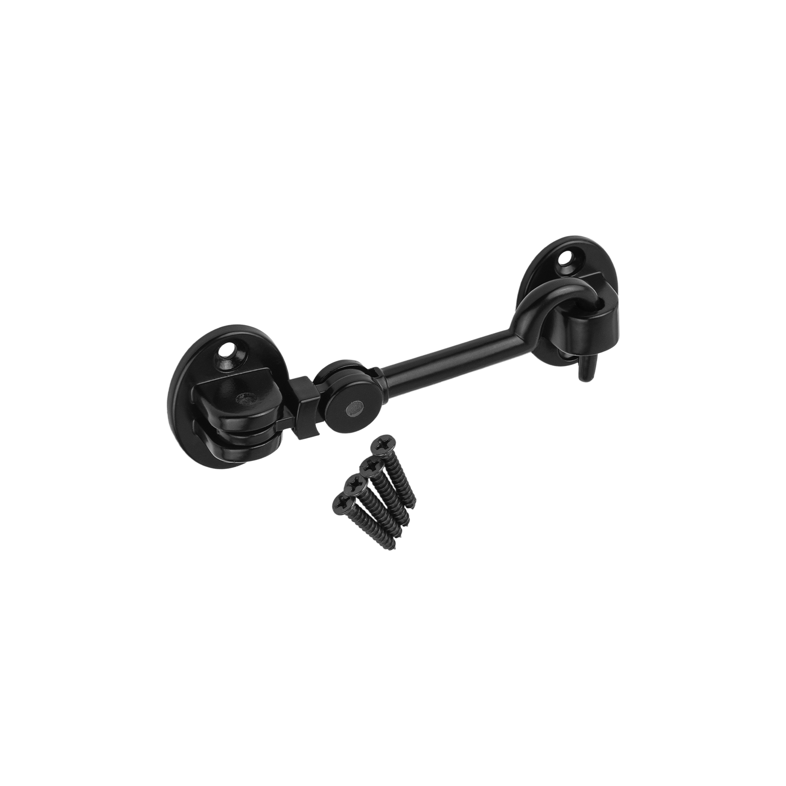 Verschlusshaken mit Gelenk für Tor und Gartentor - ZHP | schwarz | 106 mm Schließhaken mit Gelenk für ZHP-Torpforte, schwarz, 106 mm, 106 x 37 mm, DC01-Baustahl.