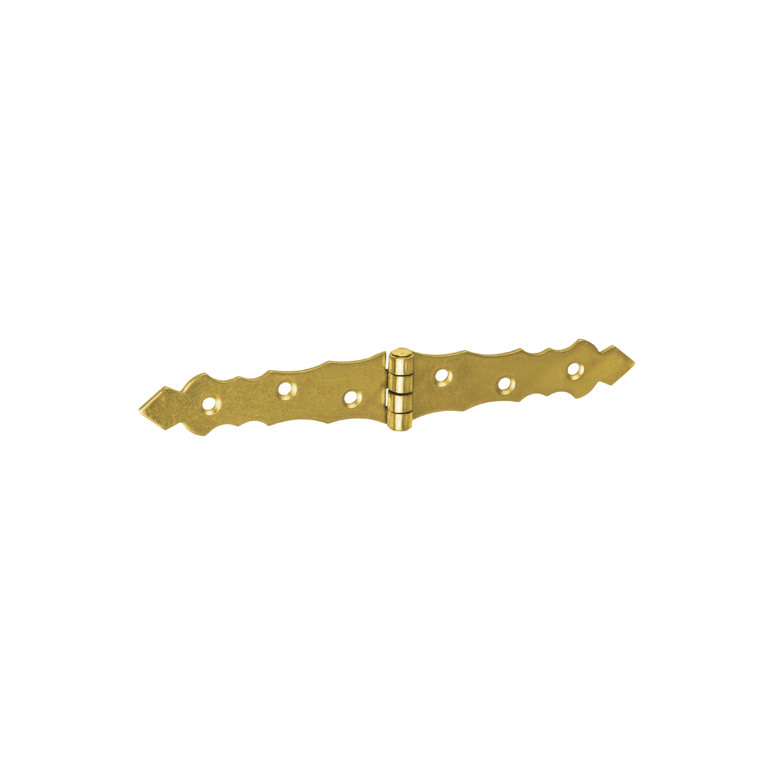 Französisches Zierband - ZOF | verzinkt | 200 mm Dekoratives französisches Scharnier für Tore und Fensterläden ZOF 200, 200 mm, Gold, 34x200x2,0 mm, DC01-Baustahl.