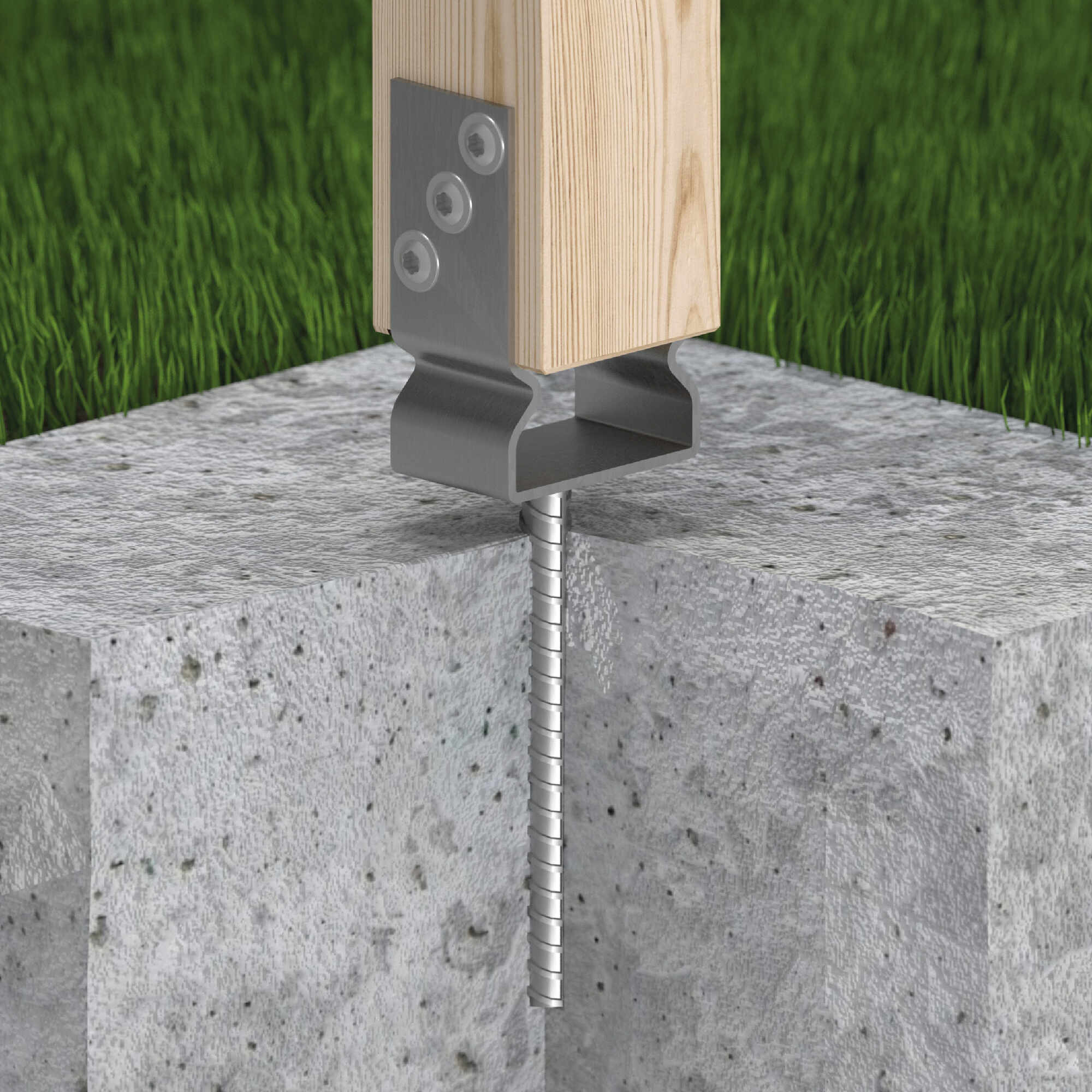 Podstawa słupa kotwa do betonu typ U z siodełkiem - PSZ | 100 mm Podstawa słupa kotwa do betonu typ U z siodełkiem - PSZ | 100 mm