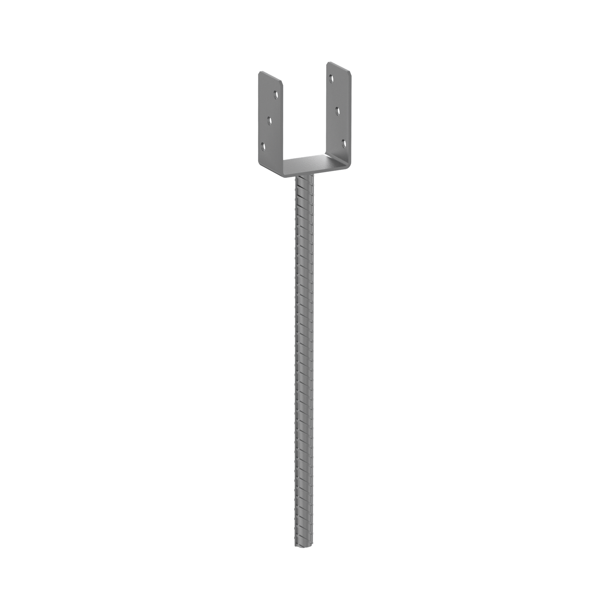 U Pfostenträger zum Einbetonieren 500 mm Stab Pfostenanker Stützen Betonanker - PS 500 | 90 mm | 624 mm | feuerverzinkt Säulenfuß-U-Anker mit langem Stab PS 500, 90 mm, 624 mm, 91x624x124x4,0 mm.