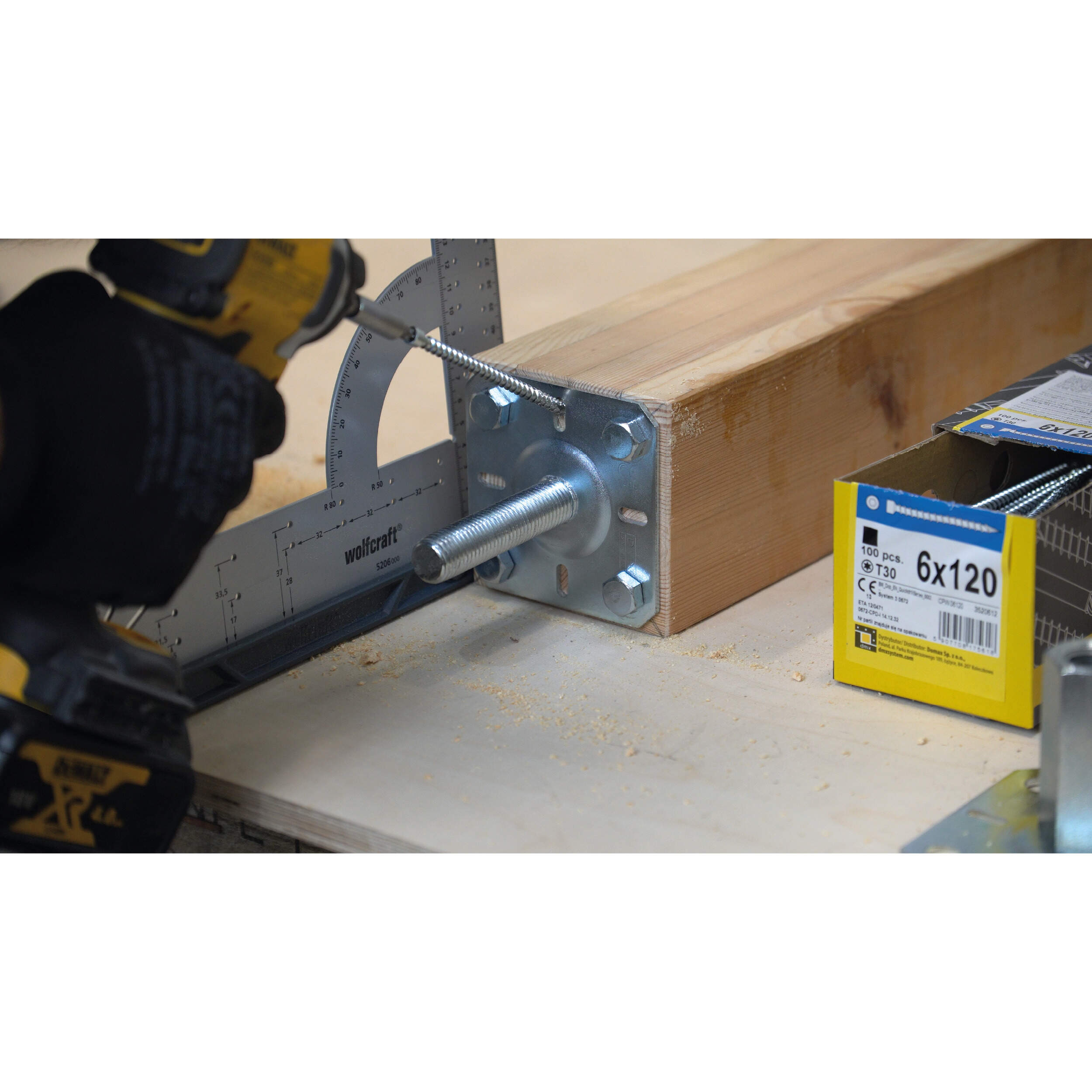 Holzbauschrauben Zylinderkopf TORX Vollgewinde - CPW | 6 x 200 mm | verzinkt | 100 Stk. TORX CPW Flachkopf-Konstruktionsschrauben mit Vollgewinde, 6x200 mm, Silber, 100 Stk., 6x200 mm, gehÀrteter Kohlenstoffstahl 1.