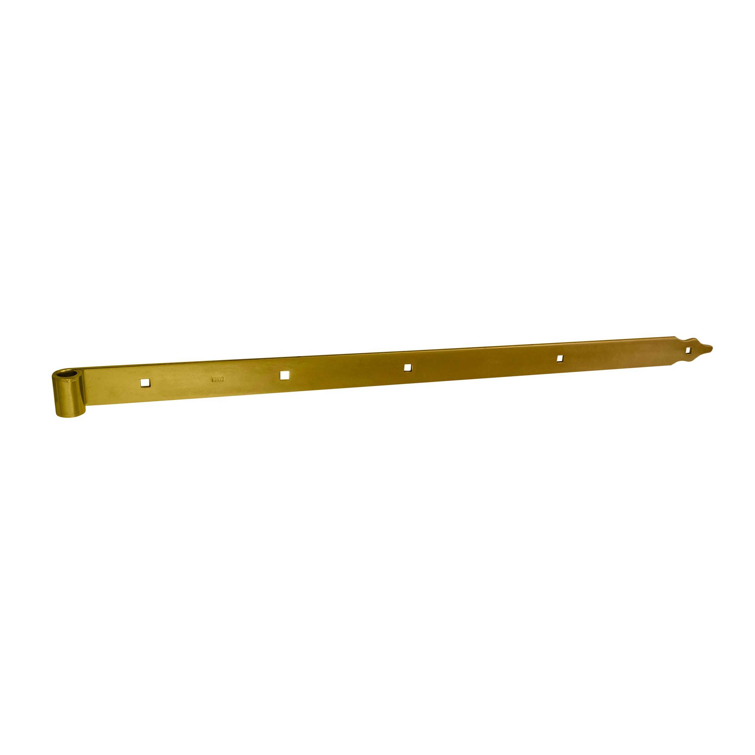 Ladenband für Tore - ZP | verzinkt | 800 mm | fi 16 mm Bandscharnier für Tore ZP 800/16, 800 mm, gold, 16 mm, 800x40x5,0 mm.