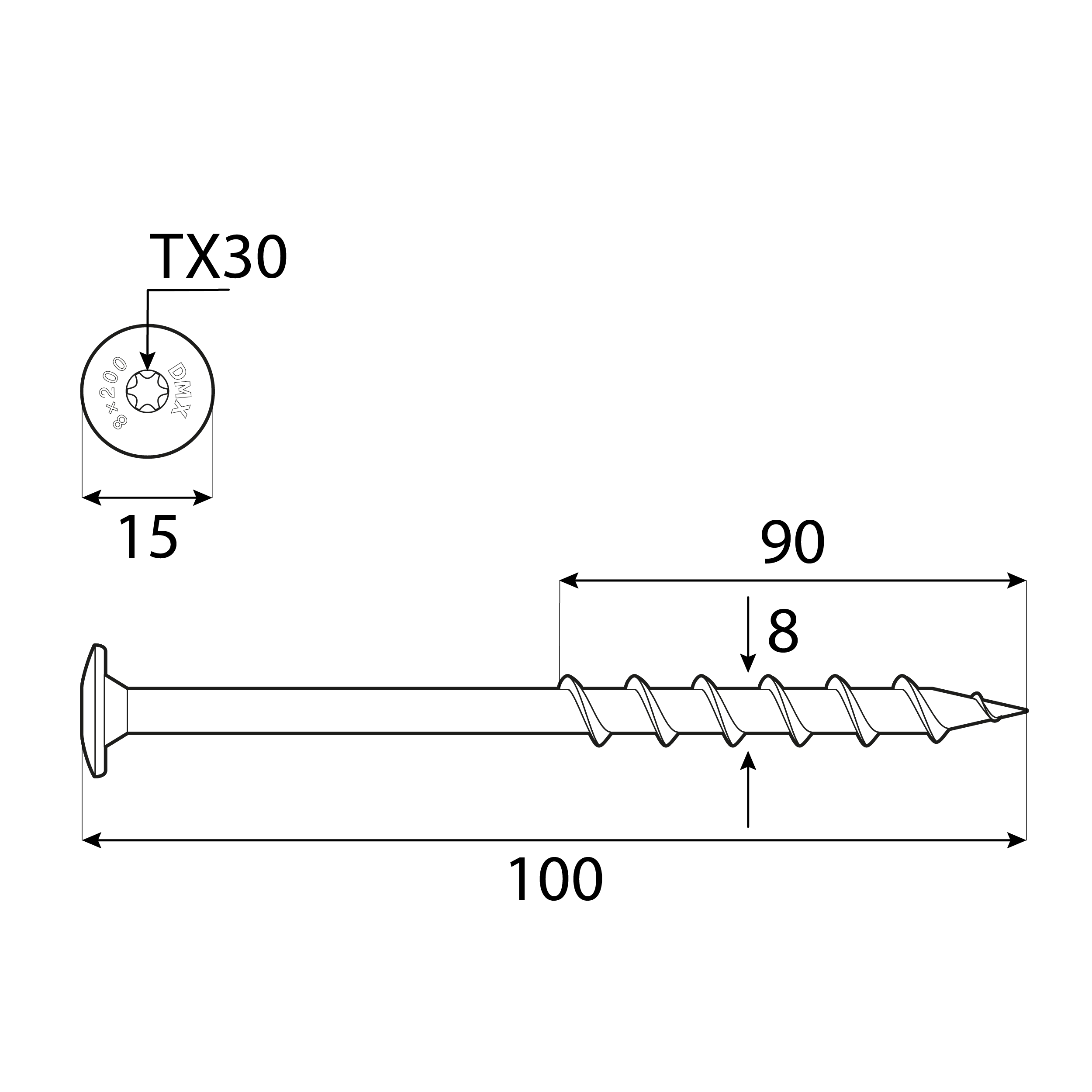 Gasbetonschrauben Tellerkopf TORX - GT | 8 x 100 mm | verzinkt | 50 Stk. TORX GT Porenbetonschrauben mit Tellerkopf, 8x100 mm, silber, 50 Stk., 8x100 mm, gehÀrteter Kohlenstoffstahl, Schuss 1.