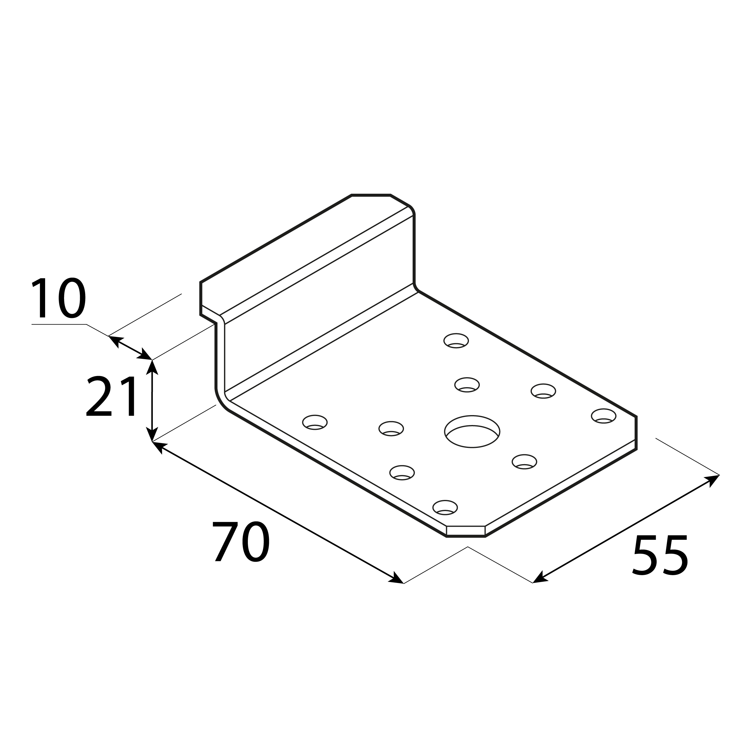Anker für Doppel-T-Träger Typ Z I-Träger Verbinder Balkenanker feuerverzinkt - LZ 0 | 21x70x55 mm | 2,5 mm Z-Trägerverbinder LZ 0, 21x70x55 mm, 2,5 mm, 70x20x55x2,5 mm, DX51D Baustahl, silber.