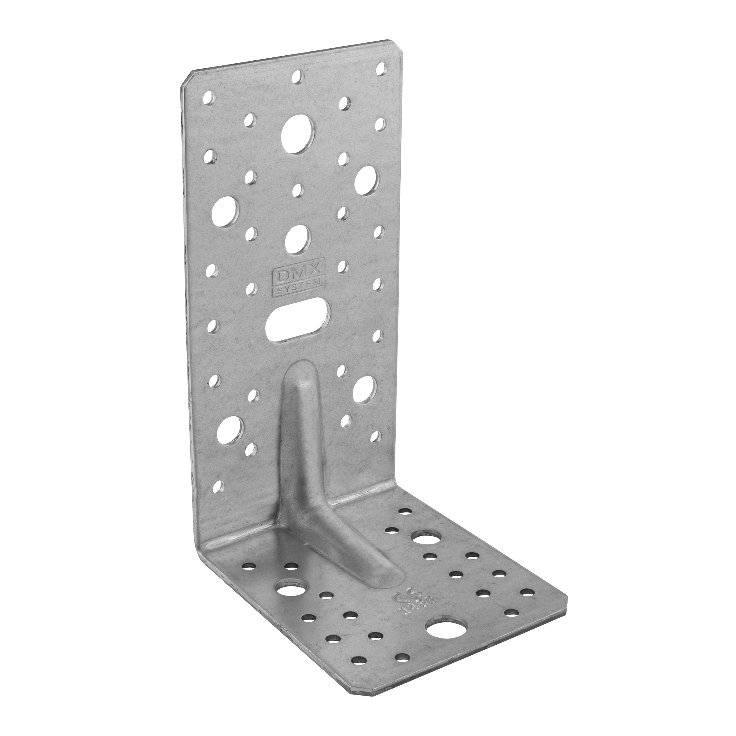 Verstärkter Zimmermannswinkel mit Prägung KP 6, 172x105x90 mm, 3 mm, 172x105x90x3,0 mm, im Elementsatz.